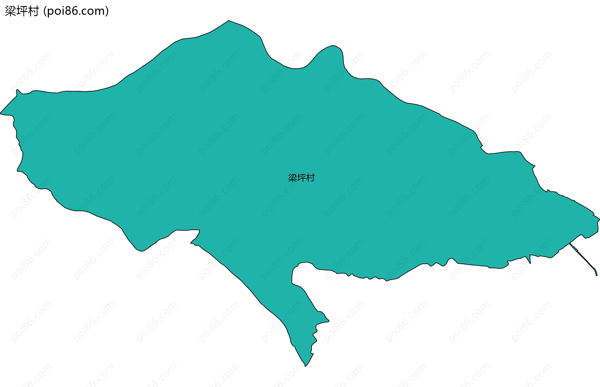 梁坪村边界地图