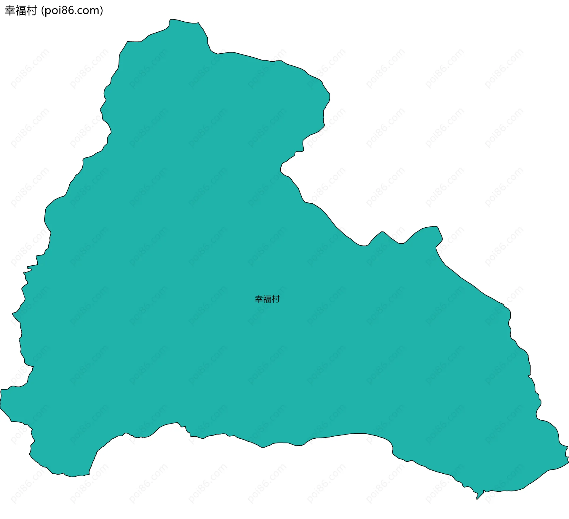 幸福村边界地图