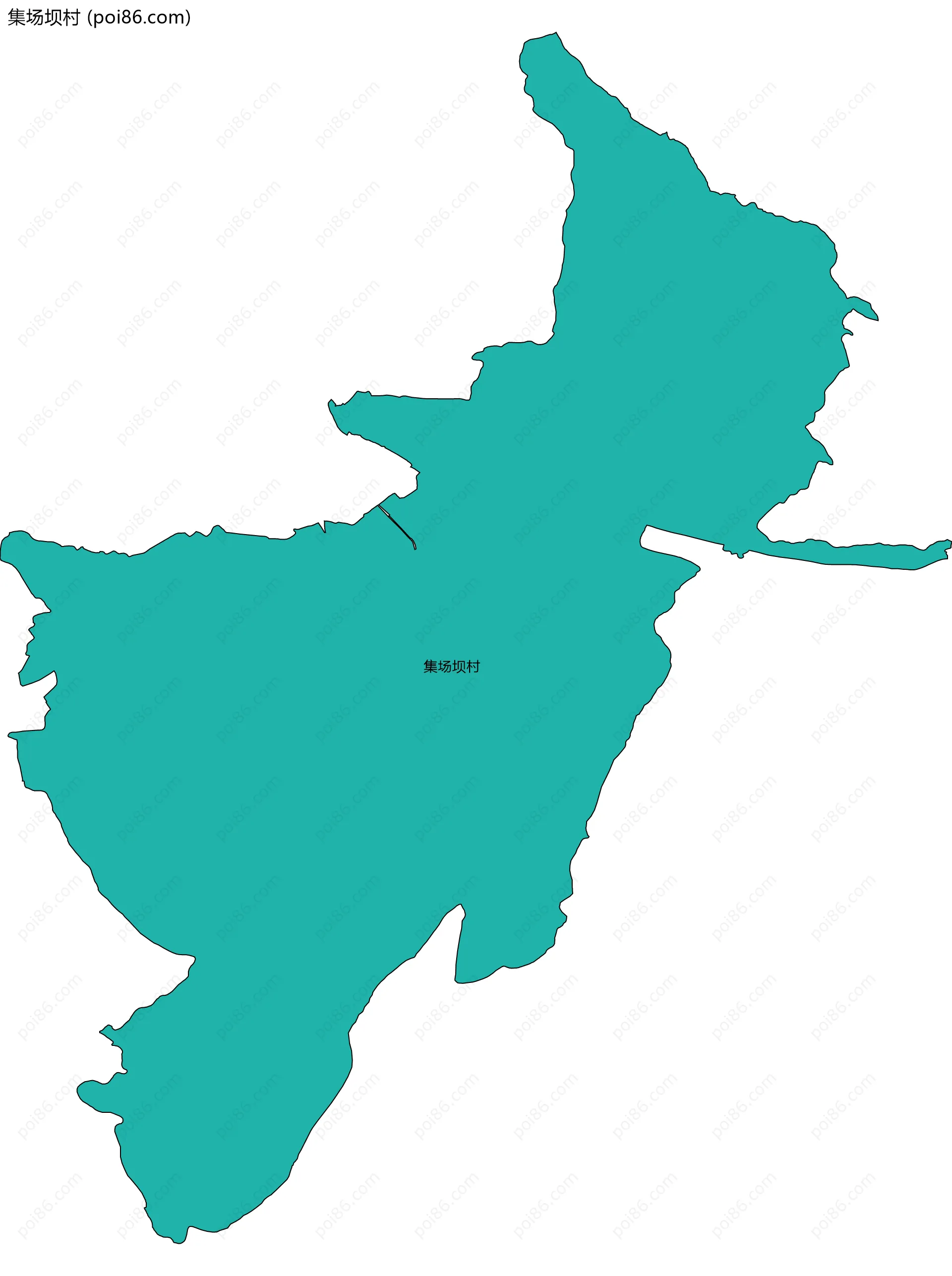 集场坝村边界地图