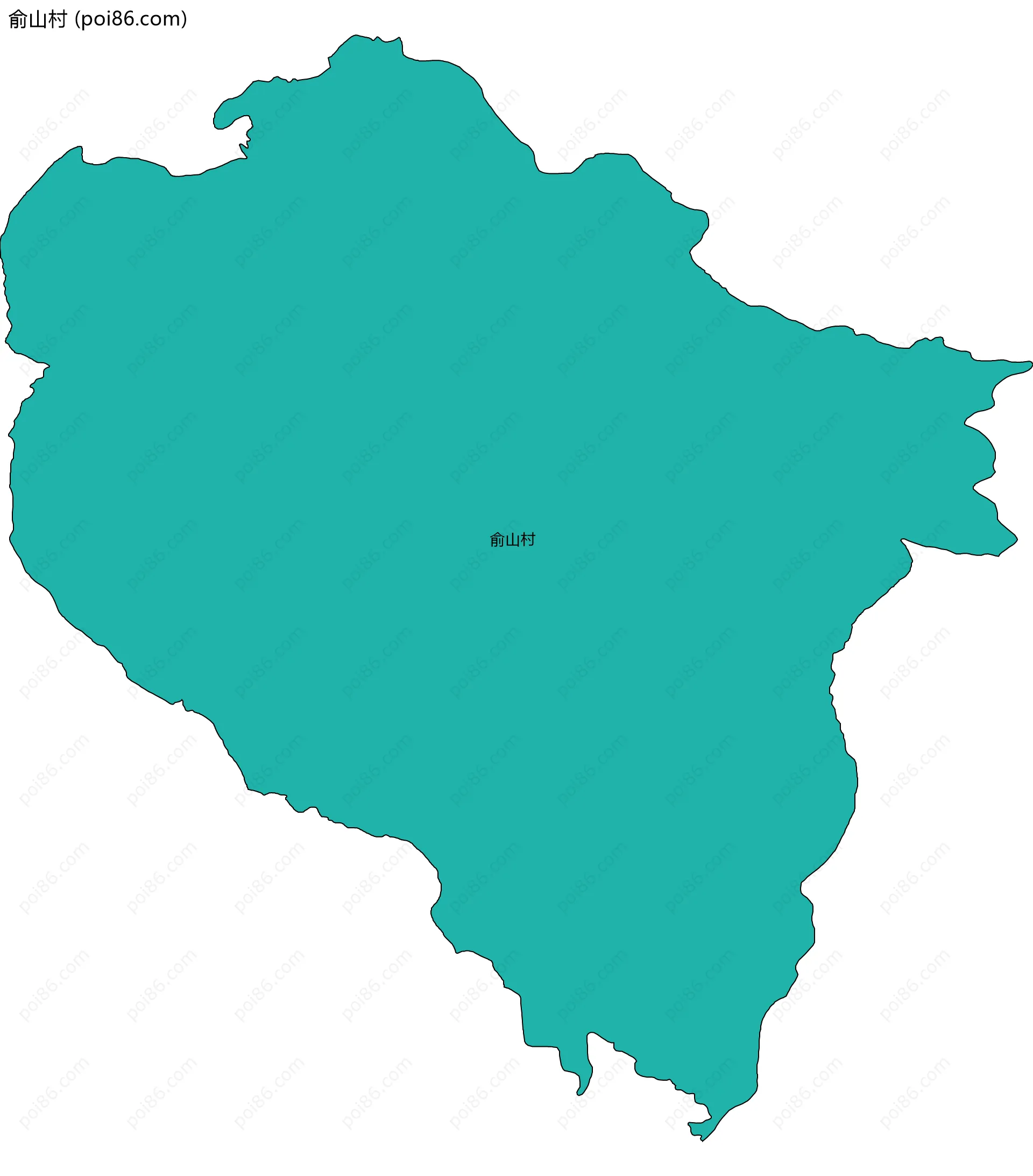 俞山村边界地图