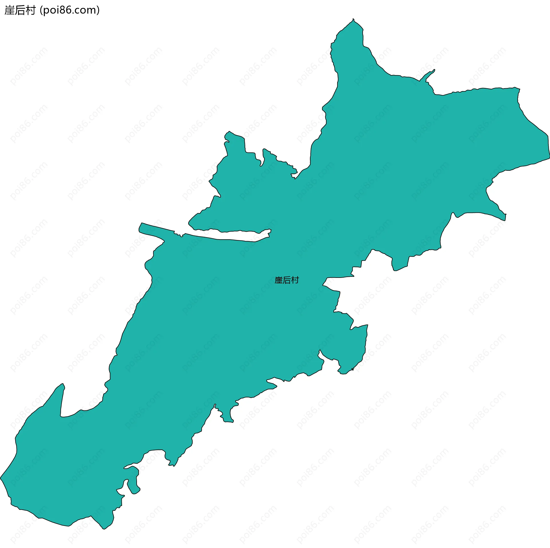 崖后村边界地图