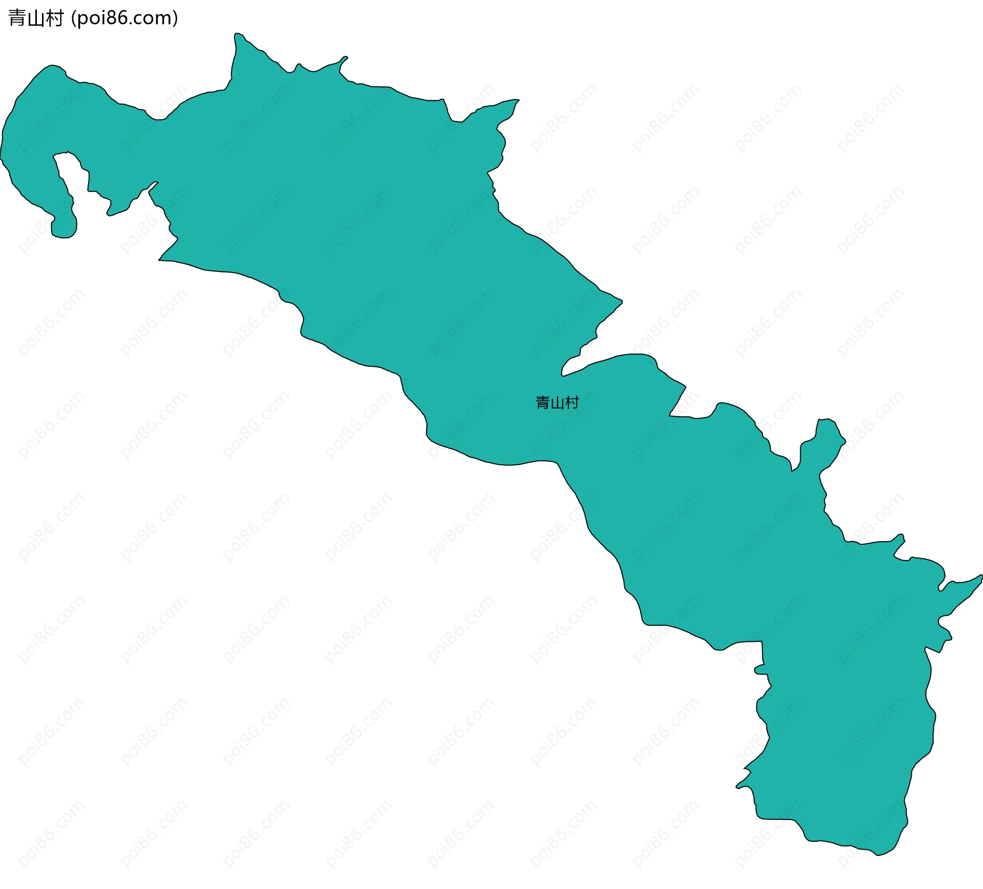 青山村边界地图
