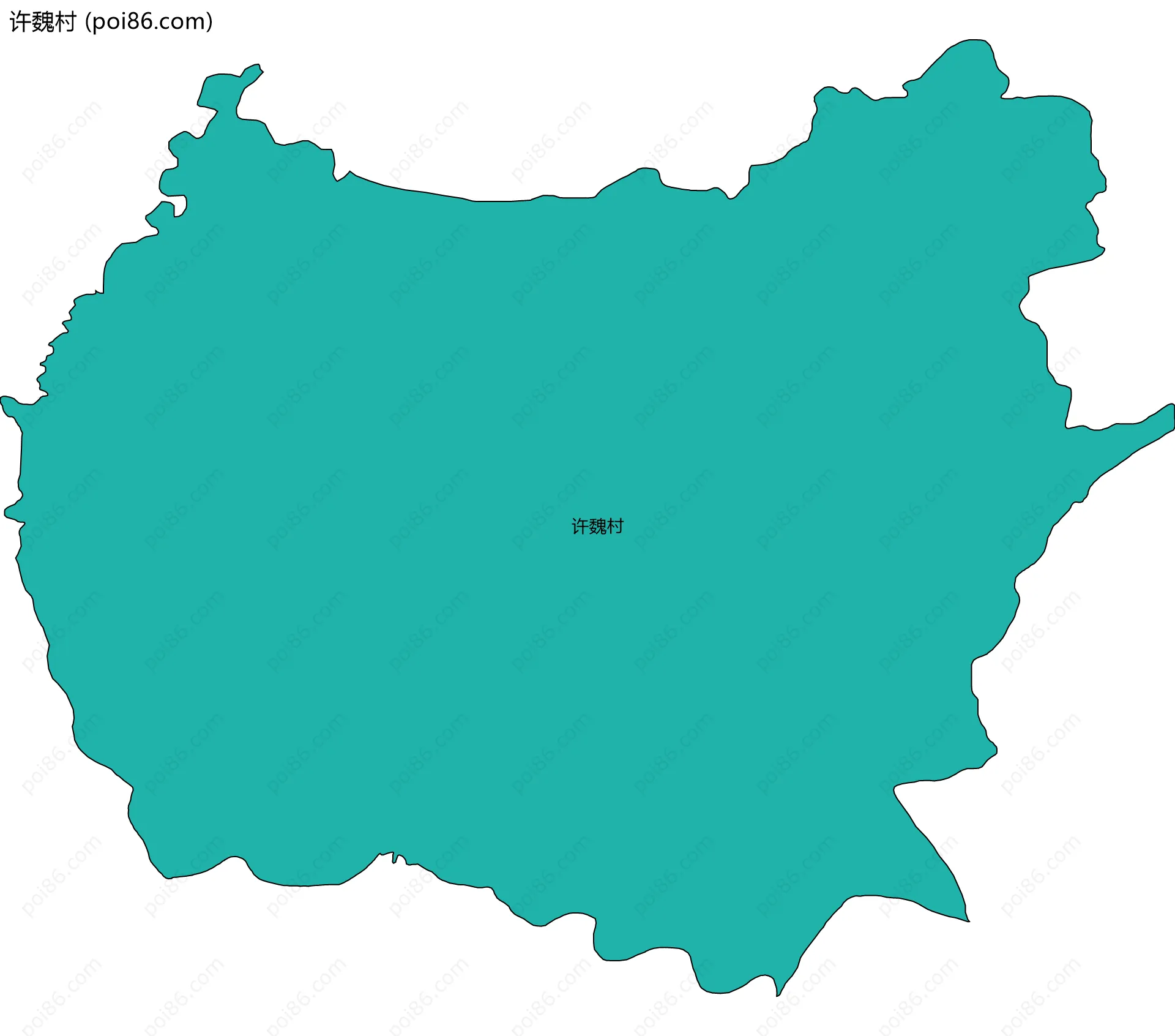 许魏村边界地图
