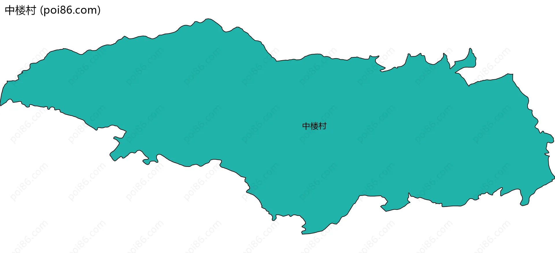 中楼村边界地图