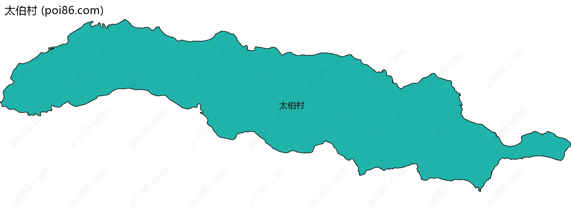 太伯村边界地图