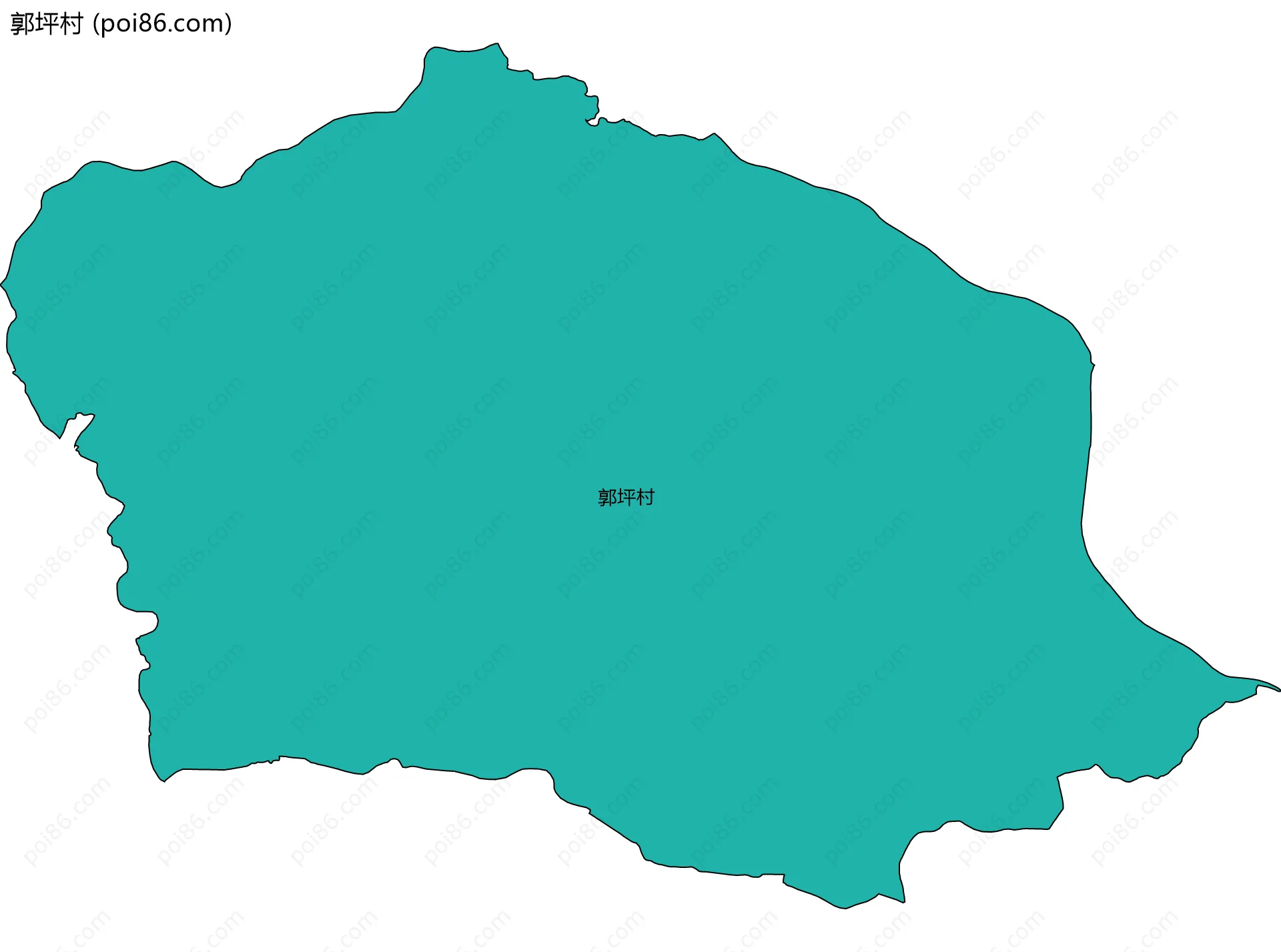 郭坪村边界地图