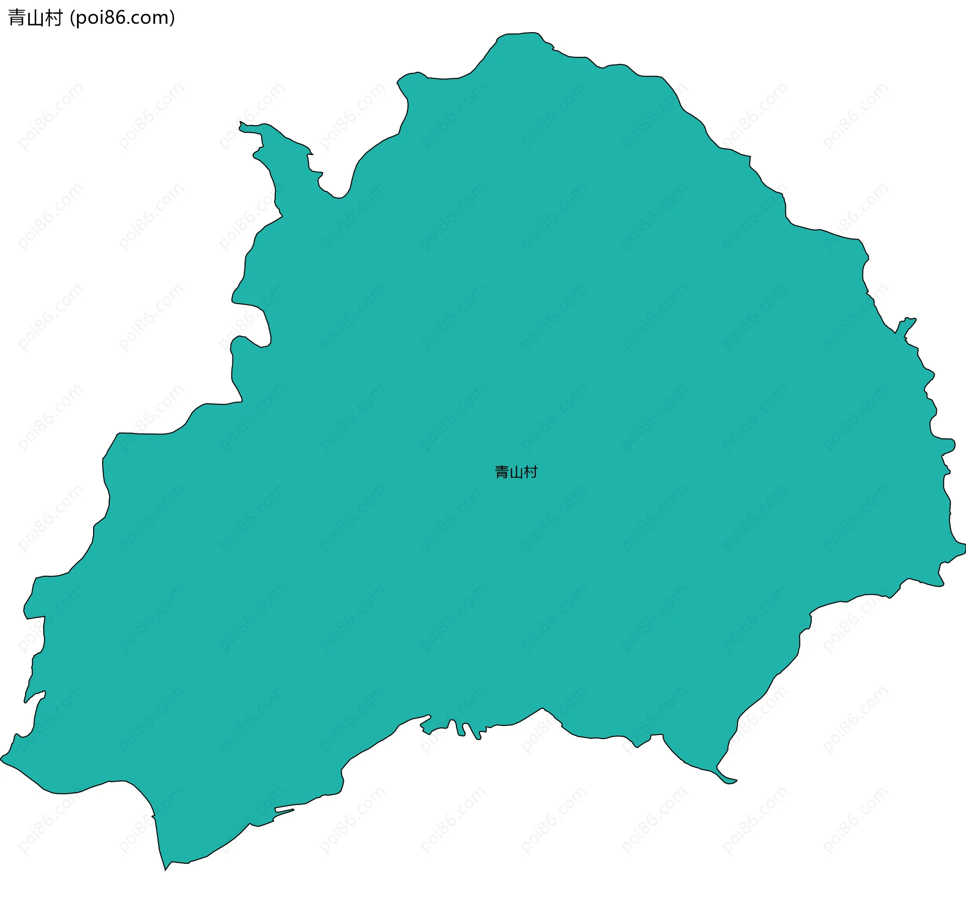 青山村边界地图