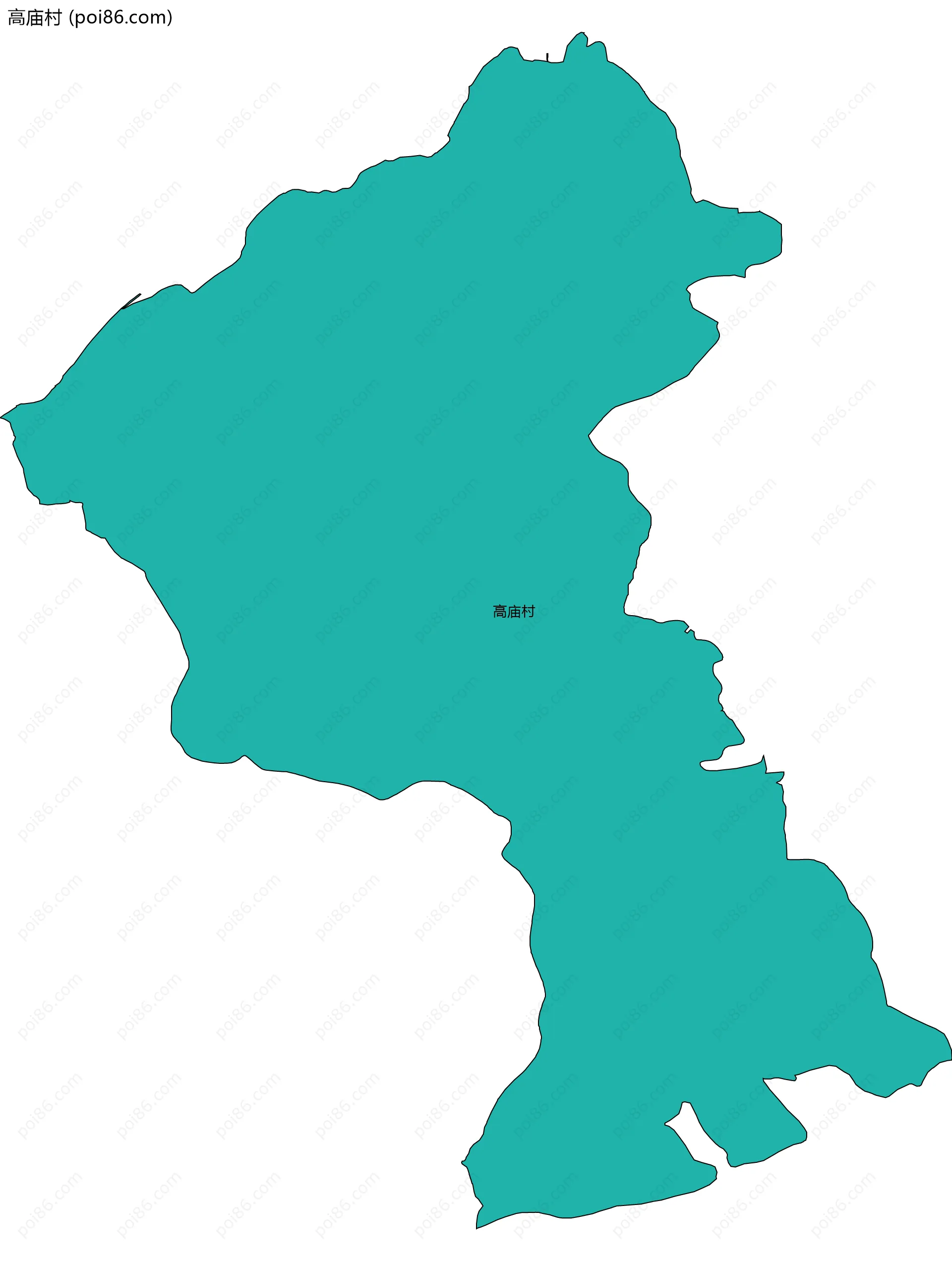 高庙村边界地图