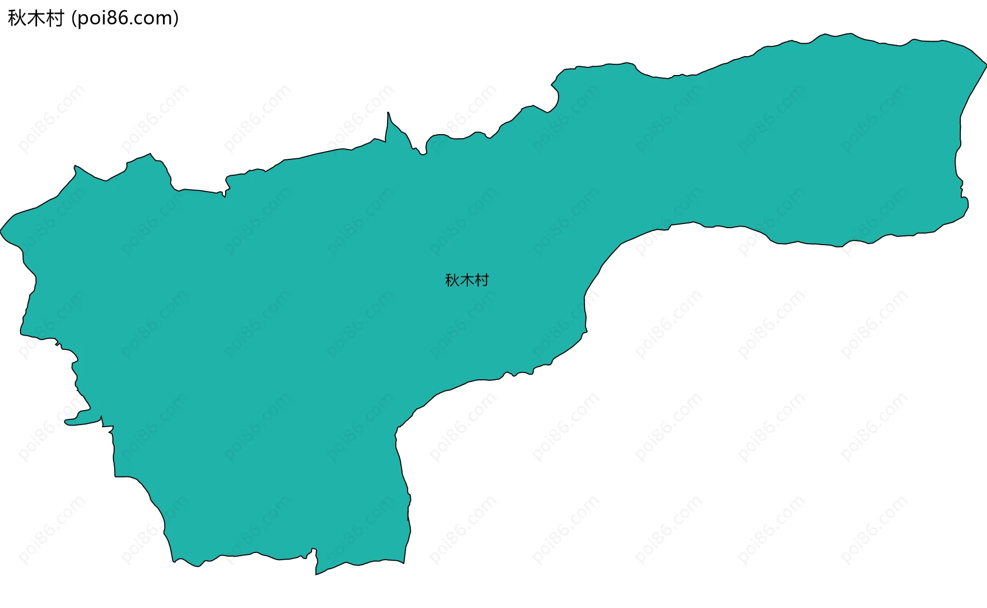 秋木村边界地图