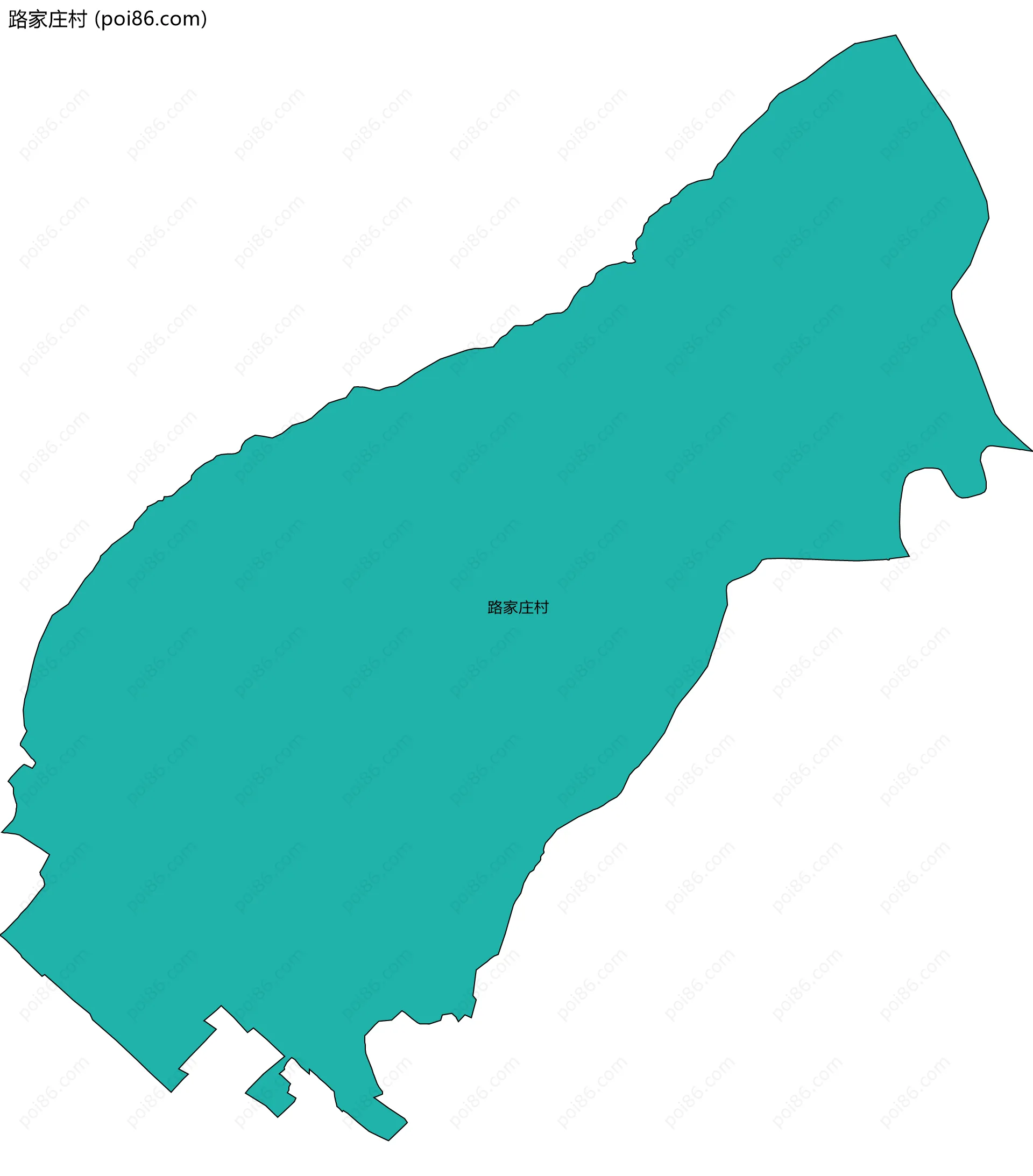 路家庄村边界地图