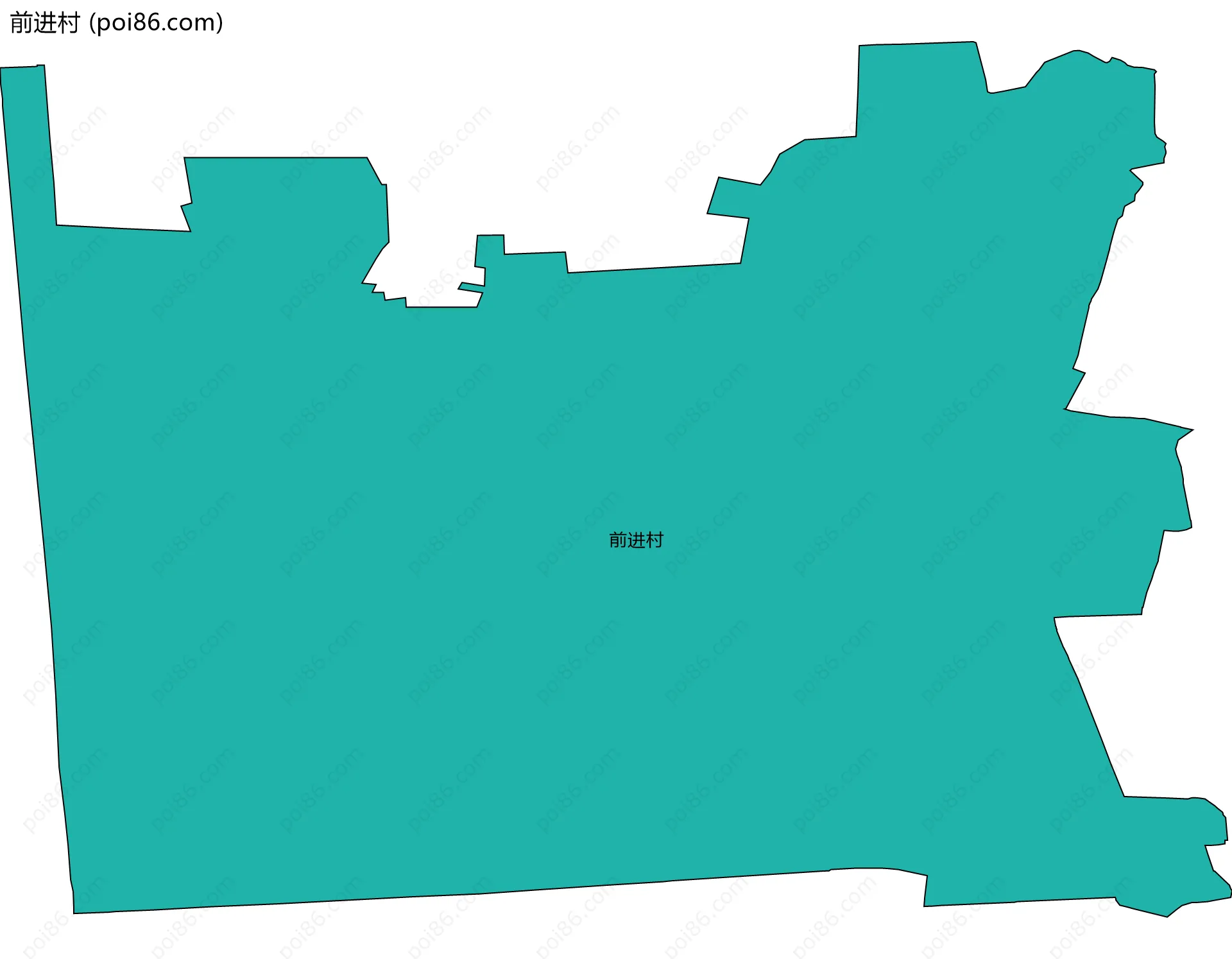 前进村边界地图