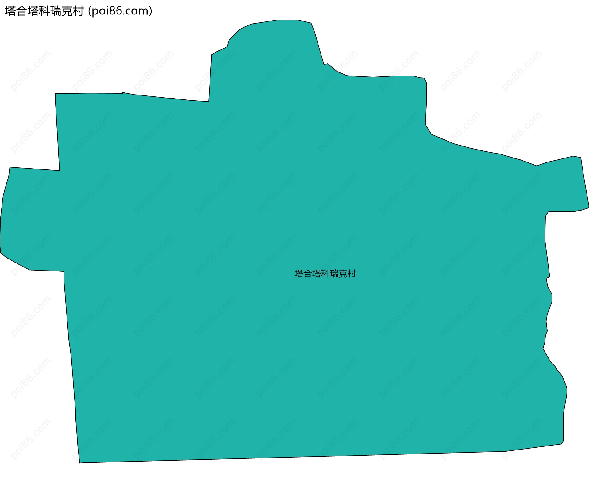 塔合塔科瑞克村边界地图