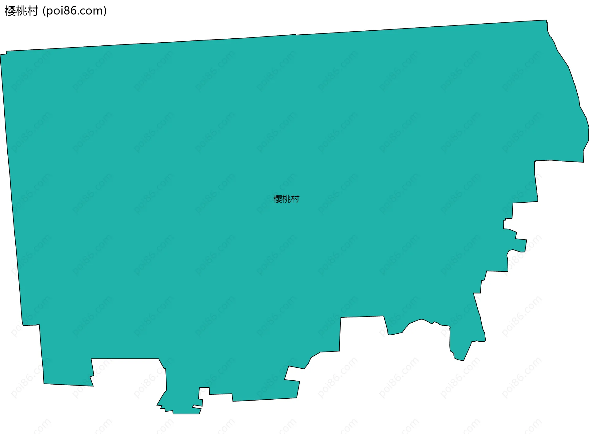 樱桃村边界地图