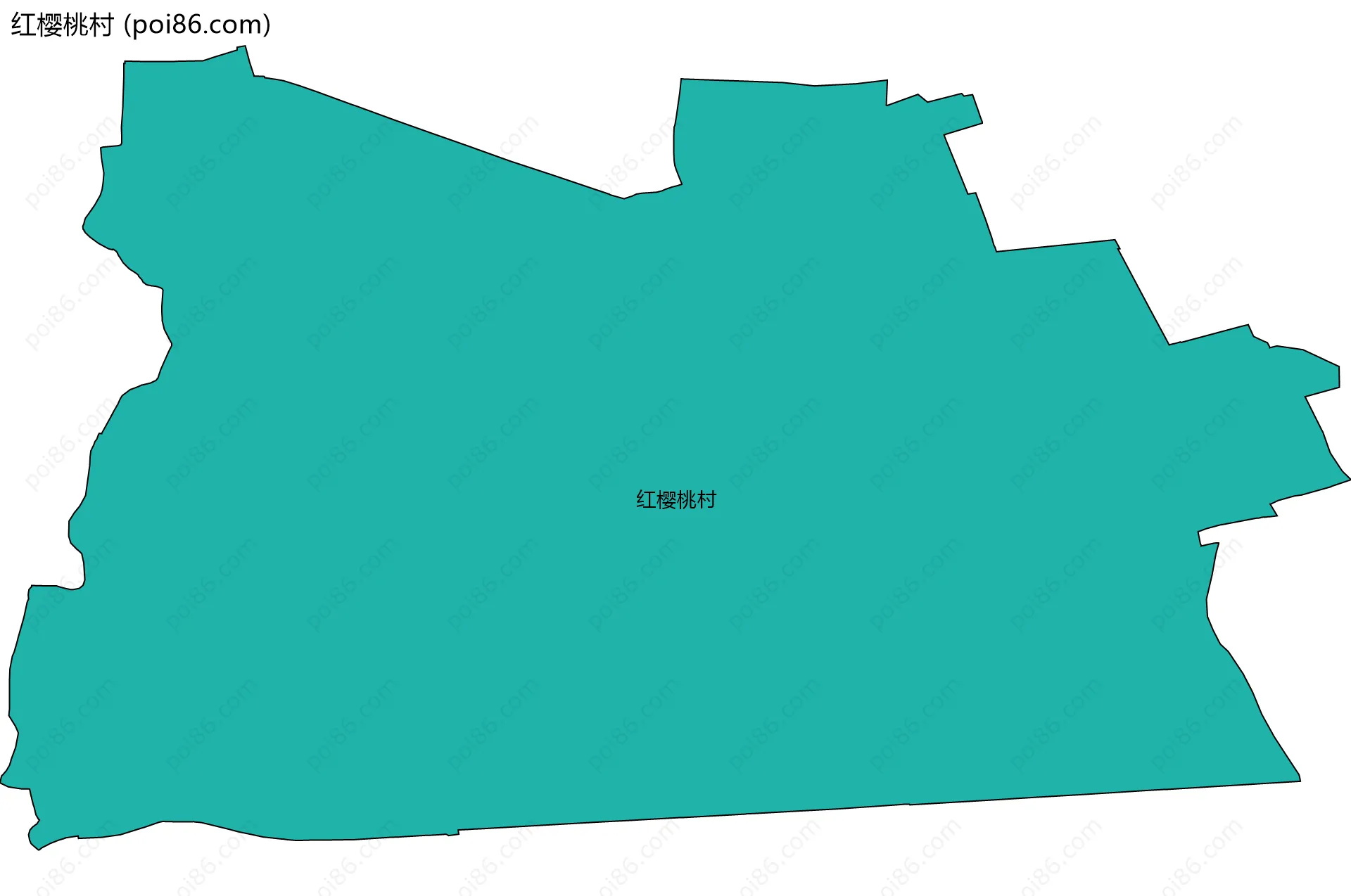 红樱桃村边界地图