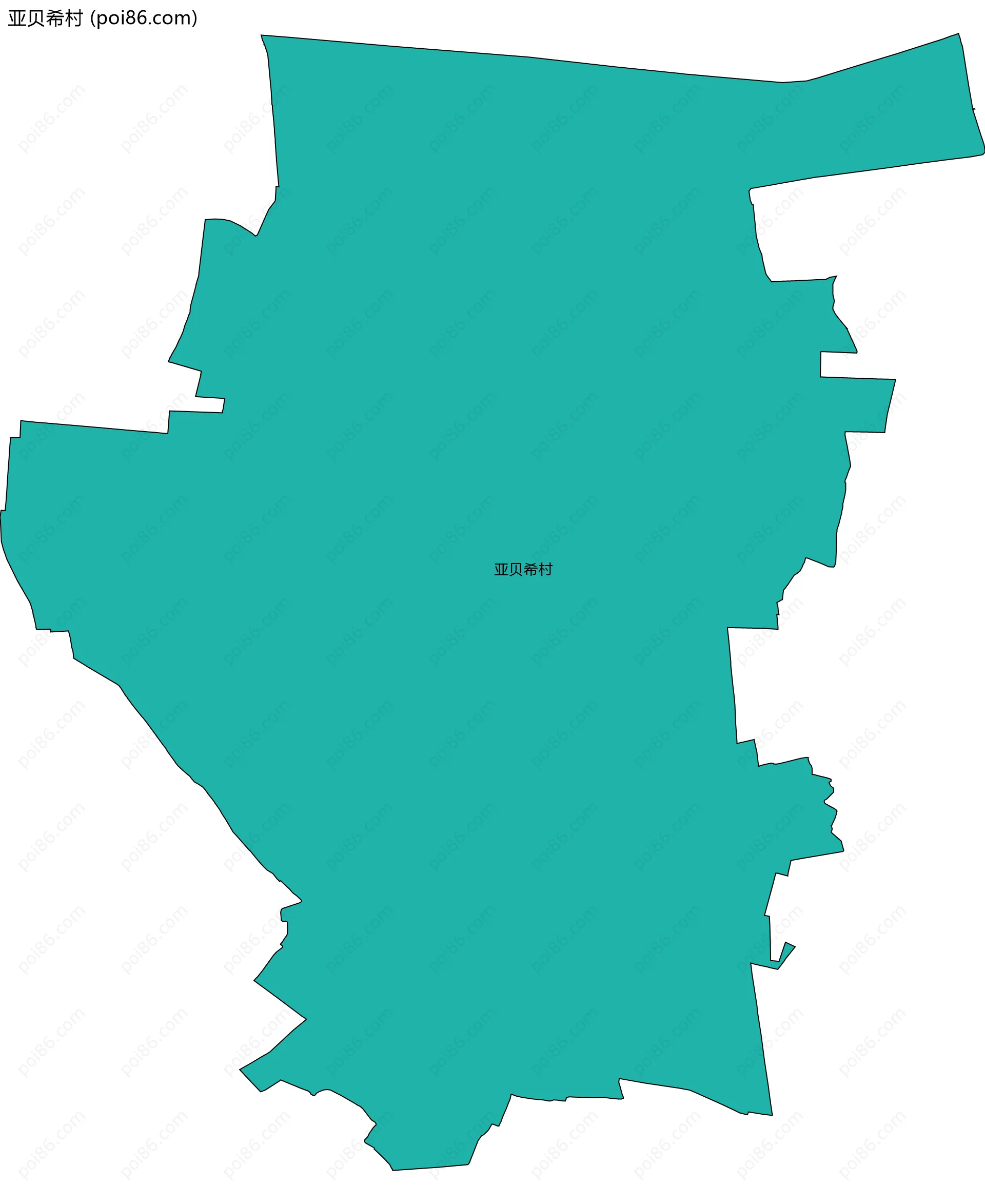 亚贝希村边界地图