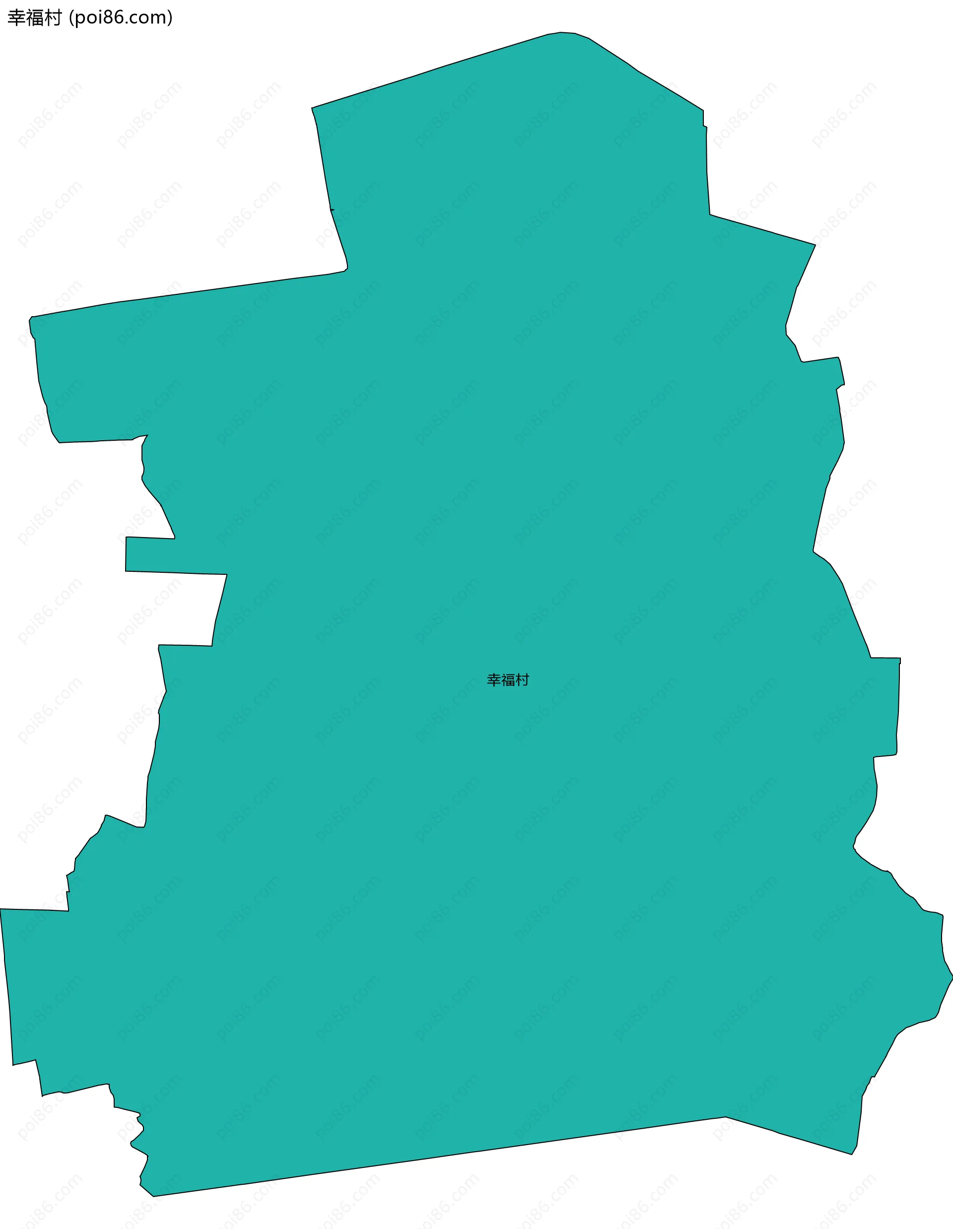 幸福村边界地图