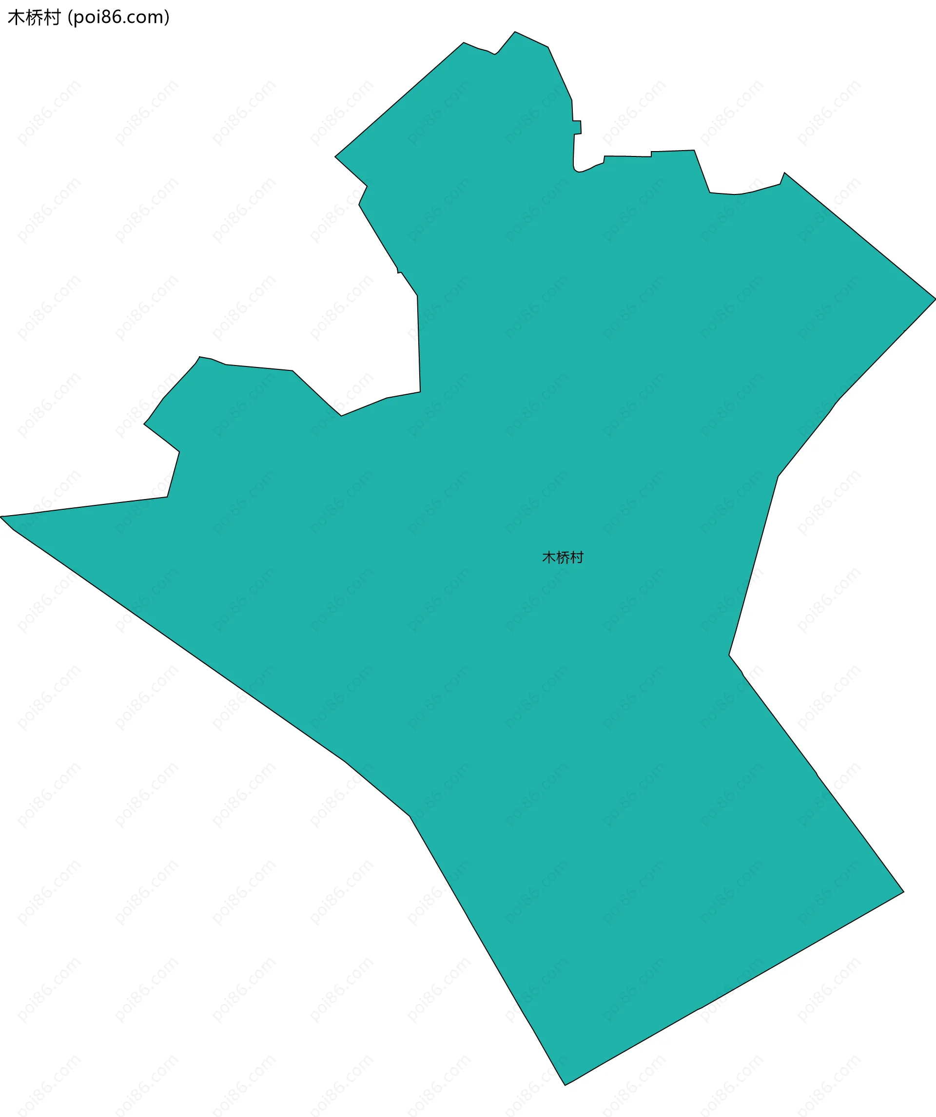 木桥村边界地图
