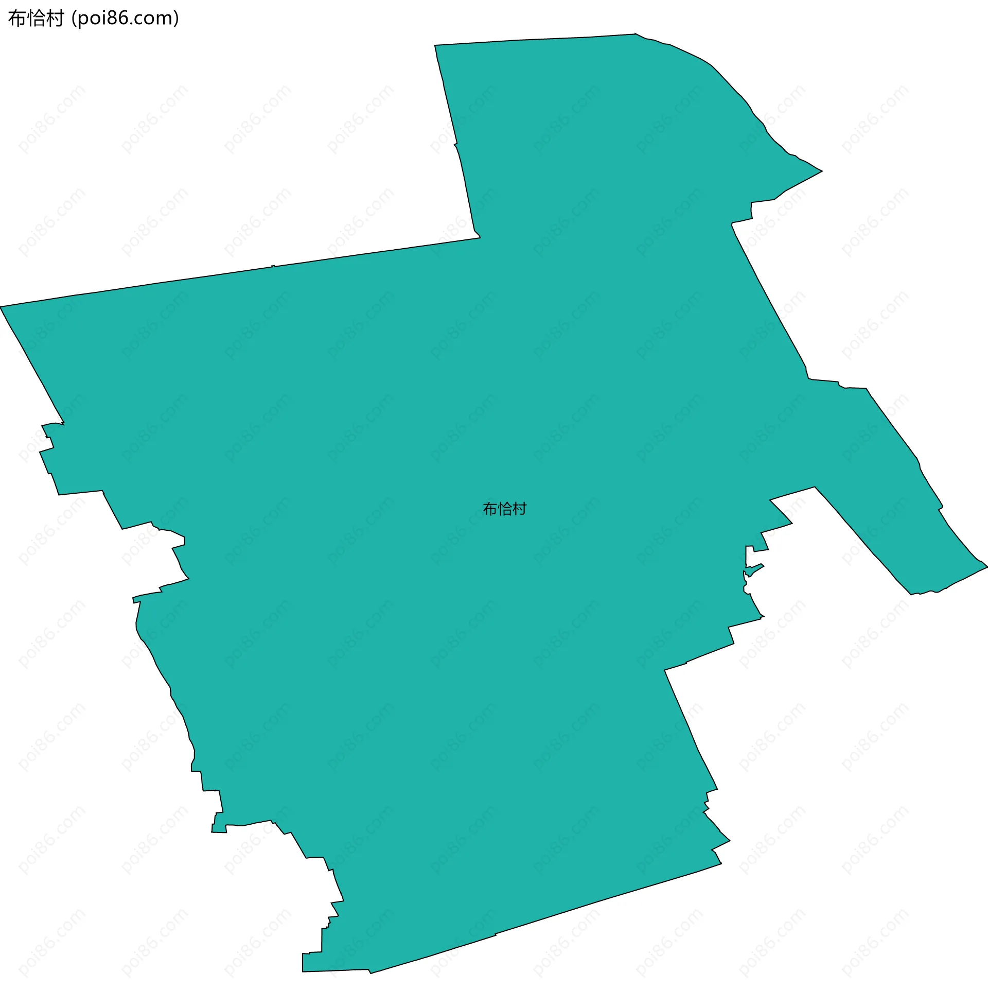 布恰村边界地图