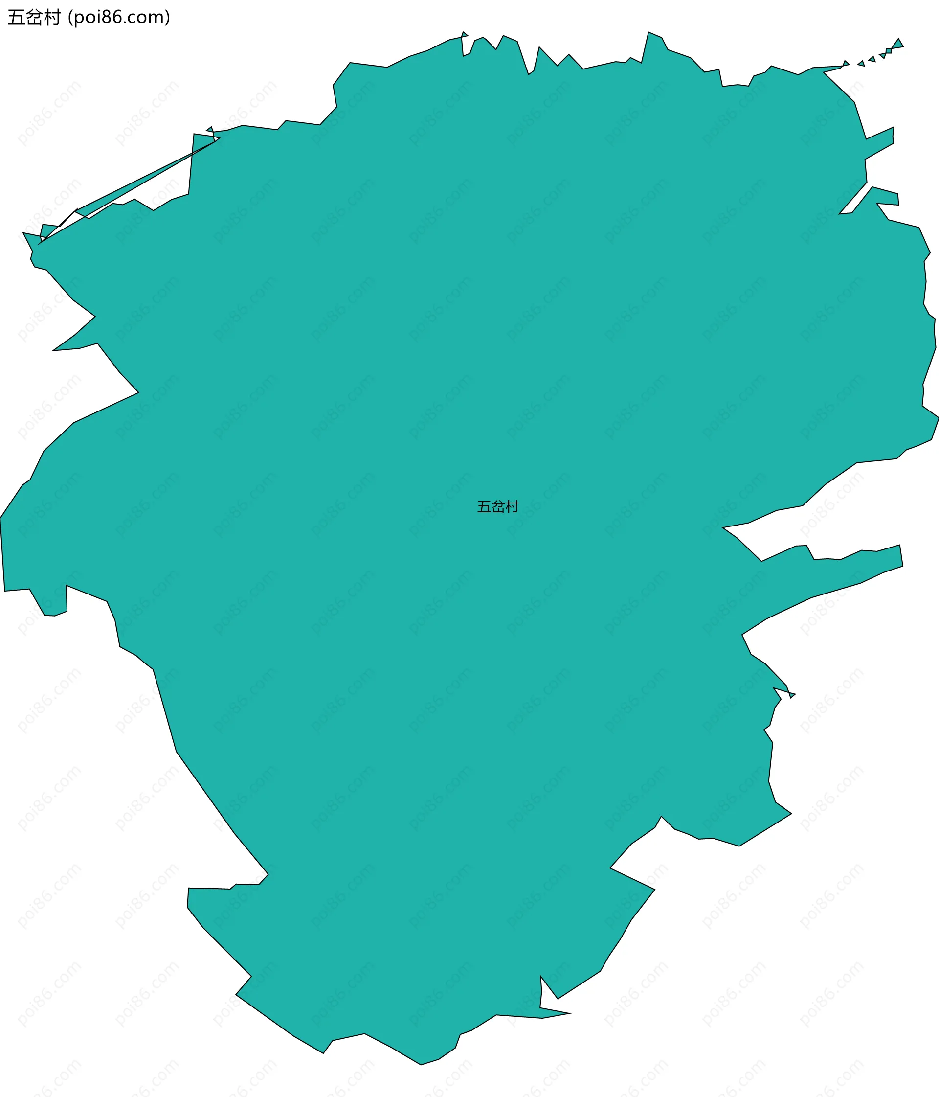 五岔村边界地图