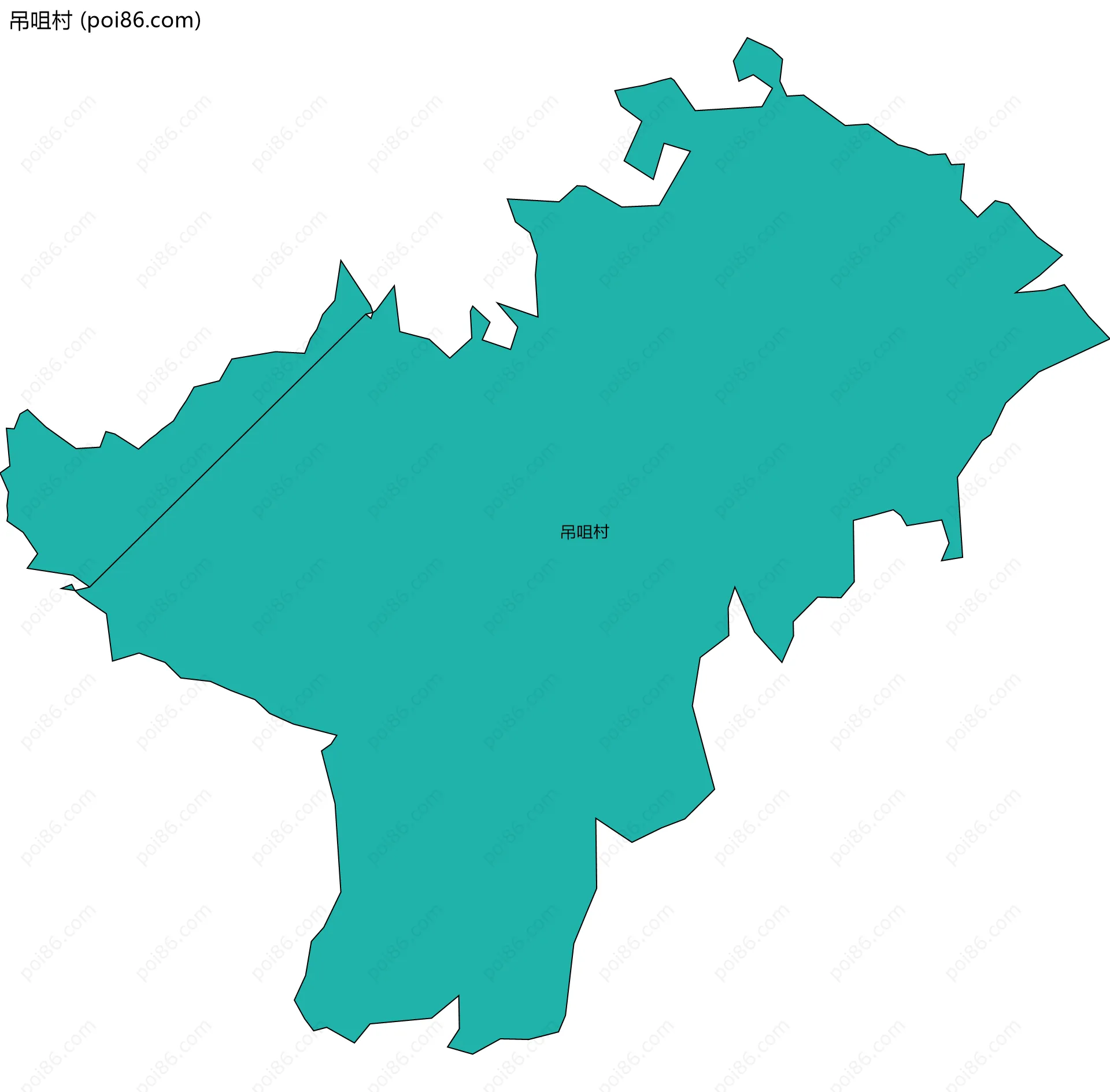 吊咀村边界地图