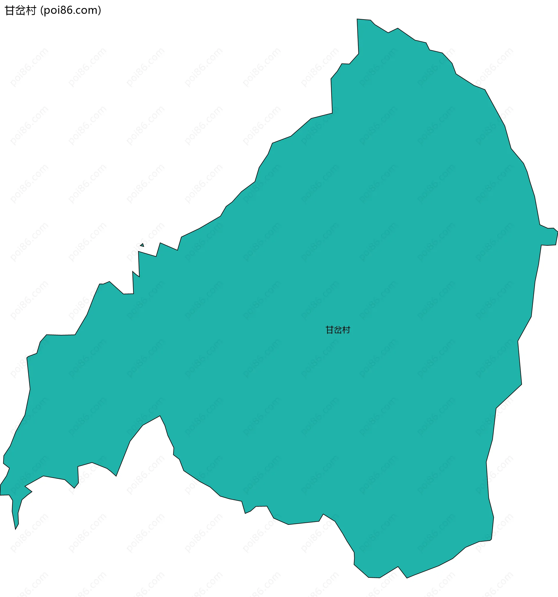 甘岔村边界地图