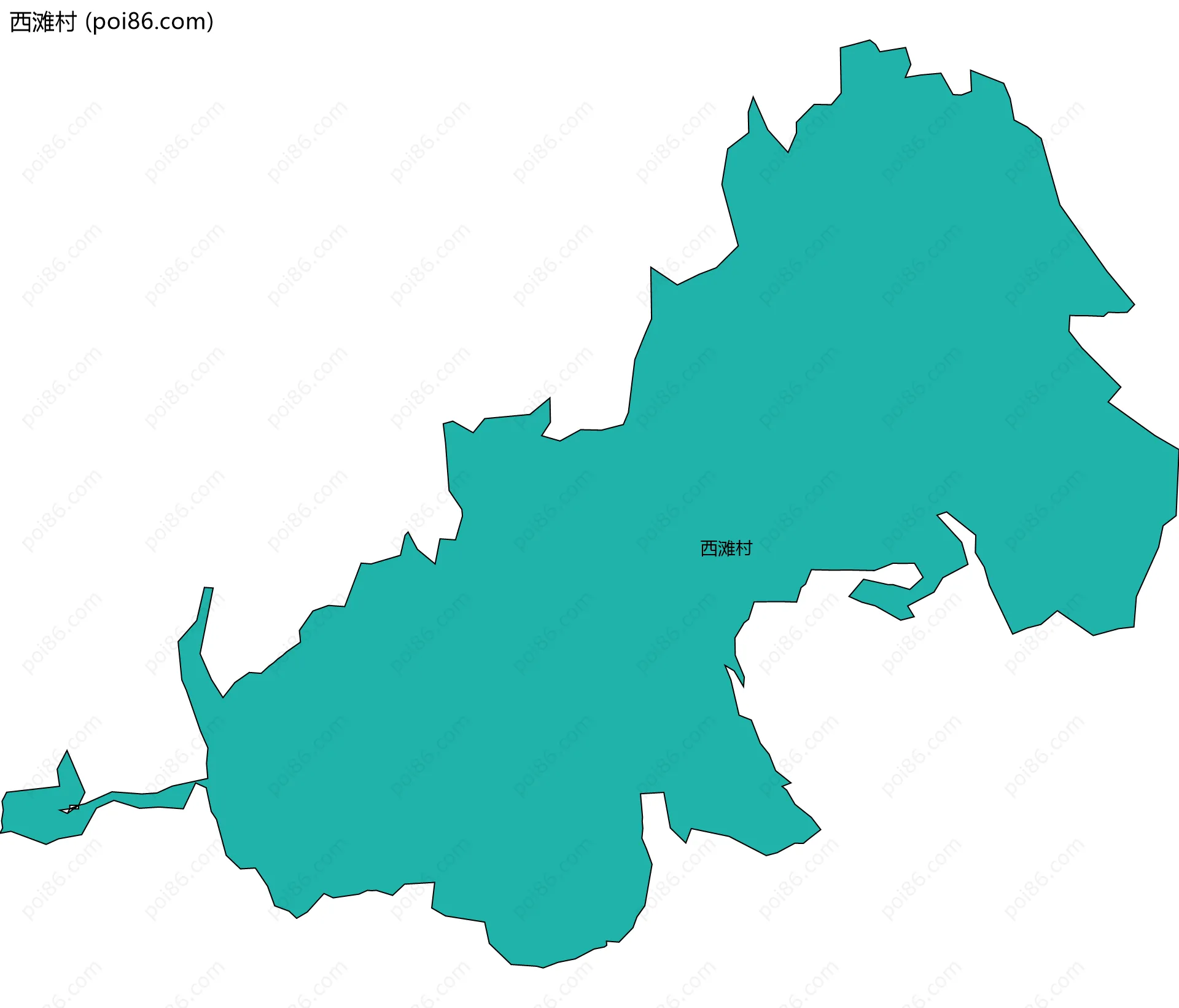 西滩村边界地图