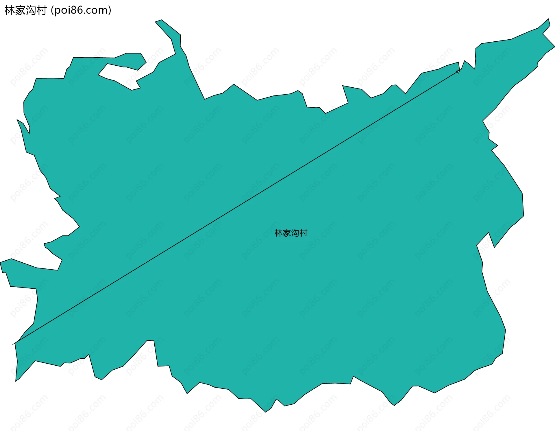 林家沟村边界地图