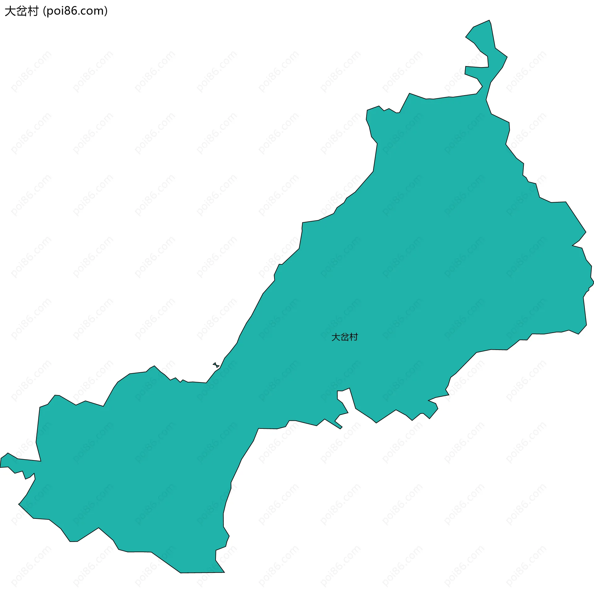 大岔村边界地图