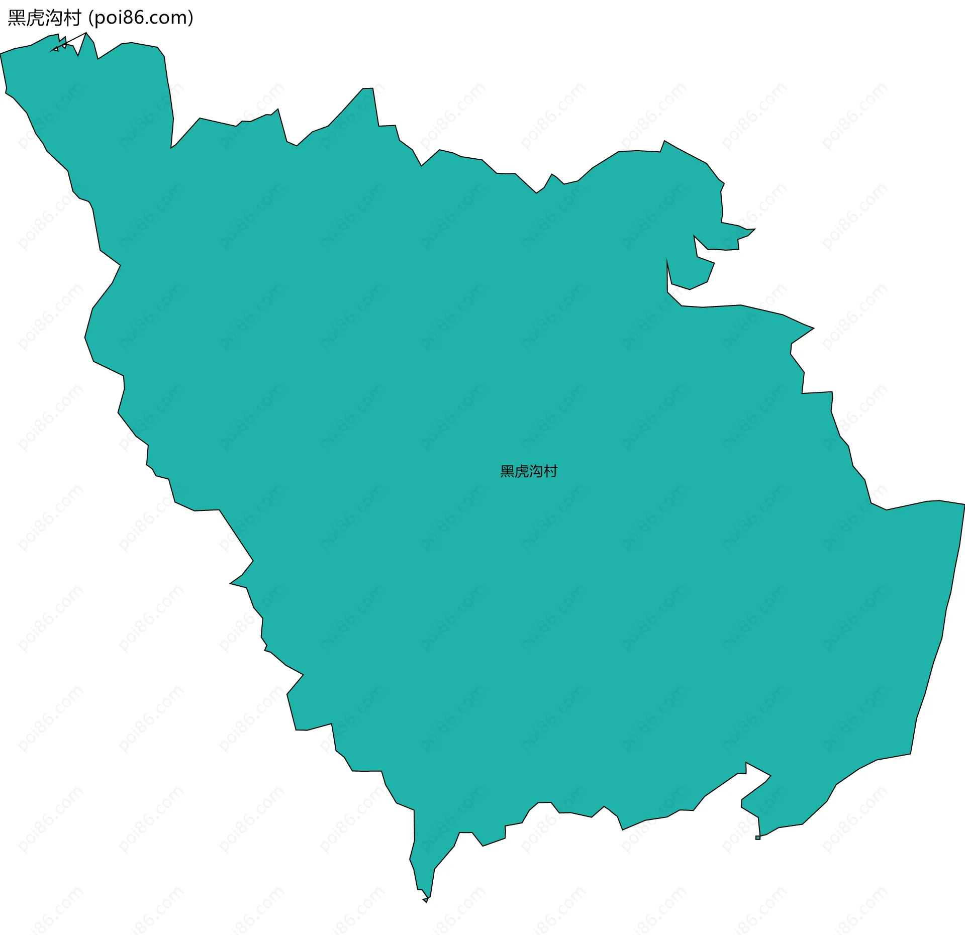 黑虎沟村边界地图