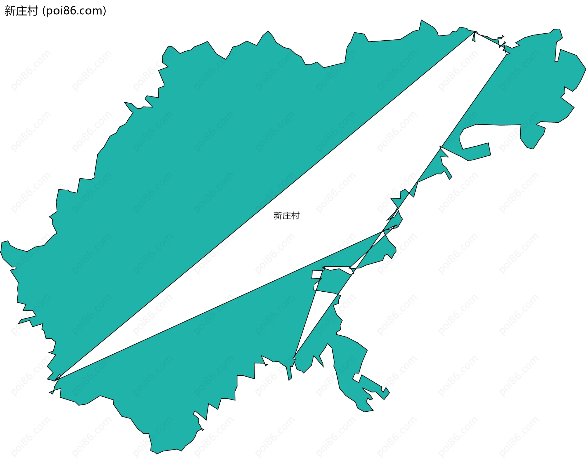 新庄村边界地图