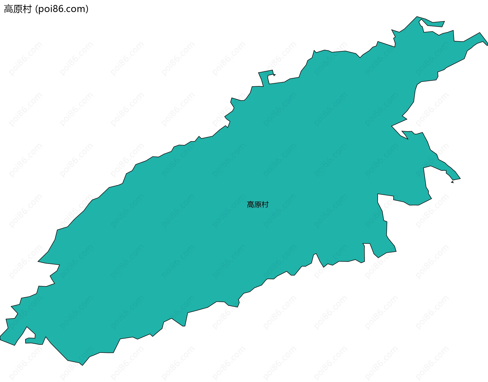 高原村边界地图