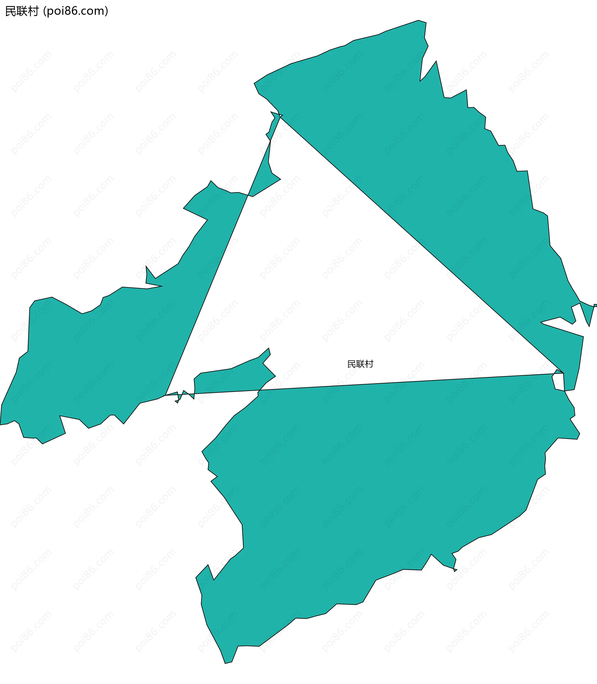 民联村边界地图