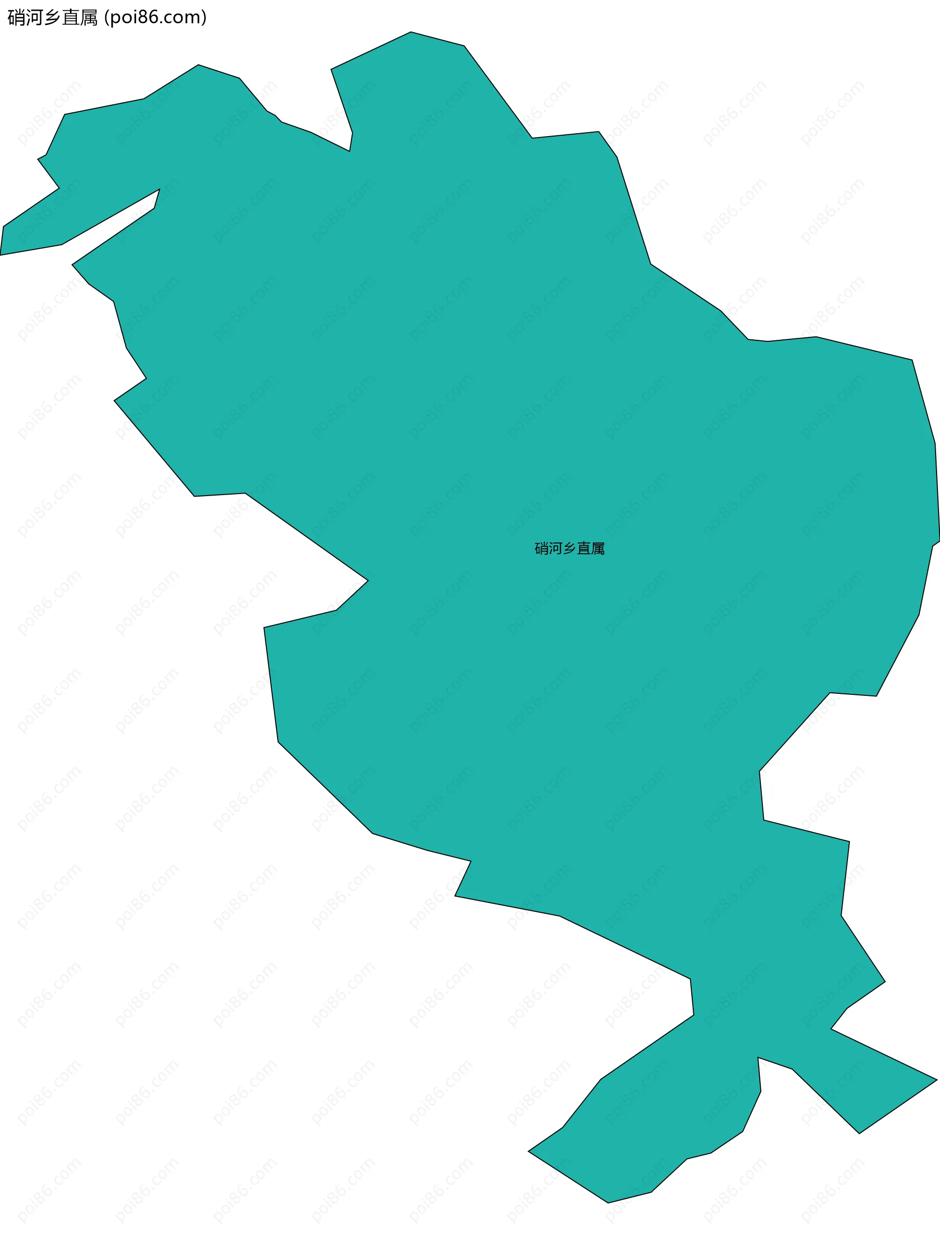 硝河乡直属边界地图