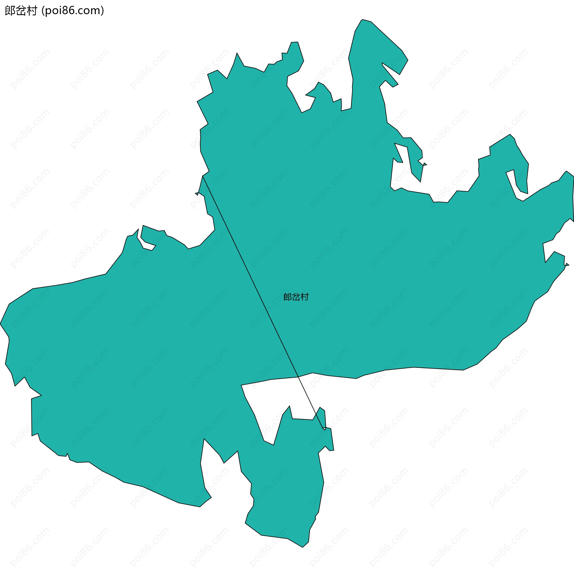 郎岔村边界地图