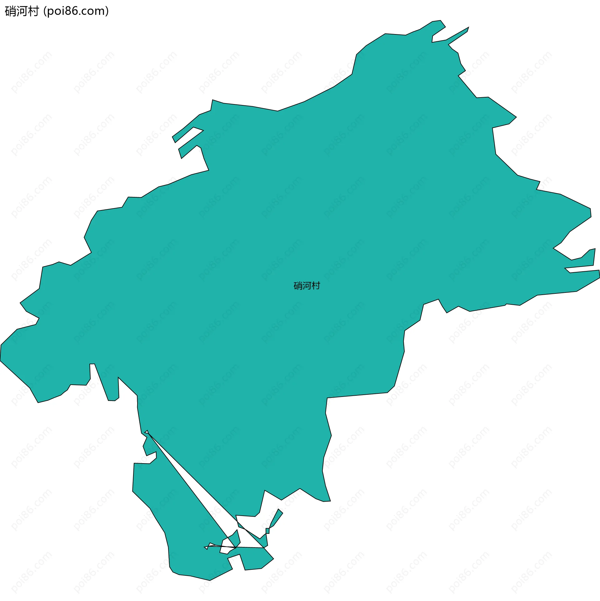 硝河村边界地图