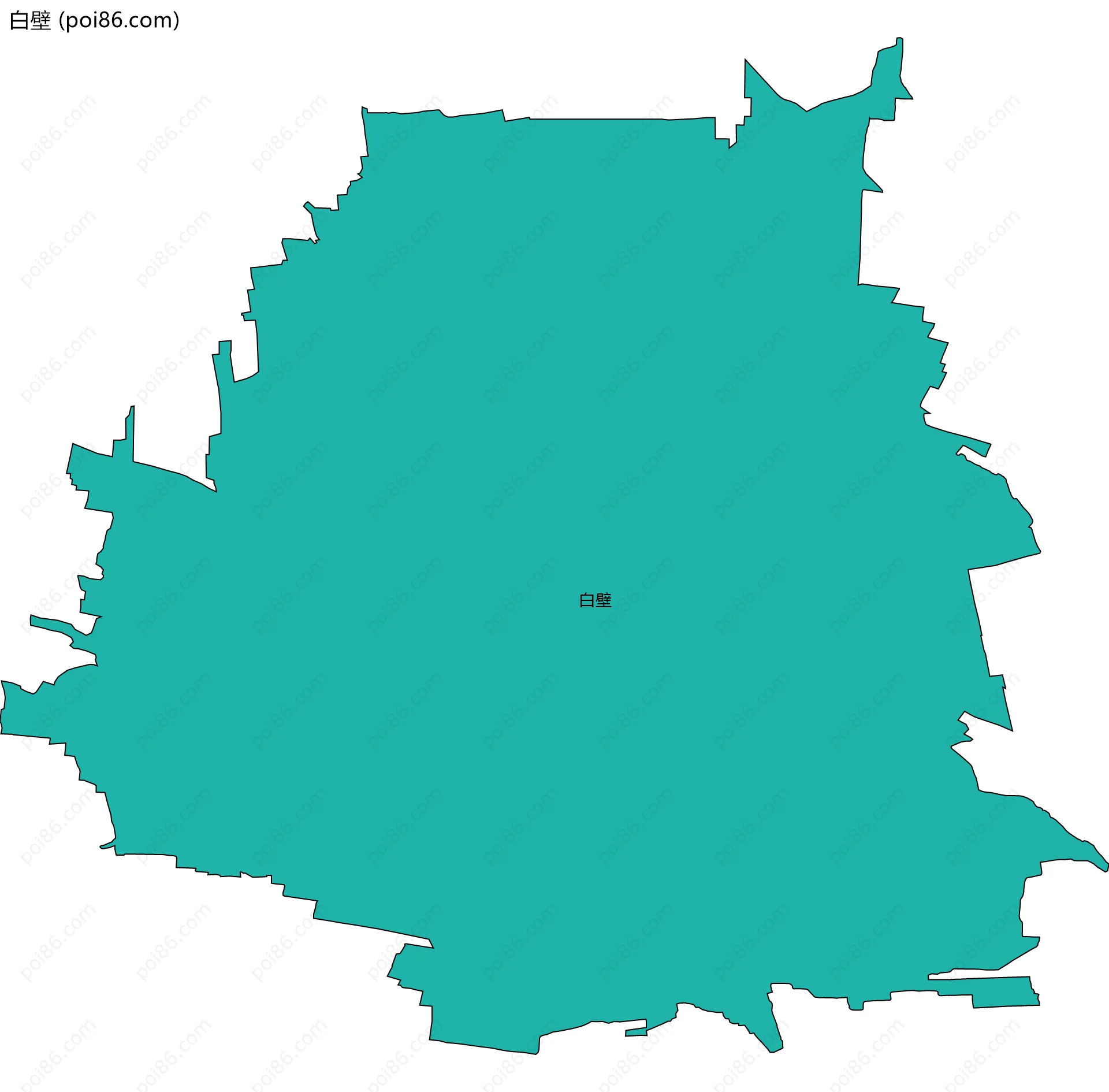 白壁边界地图