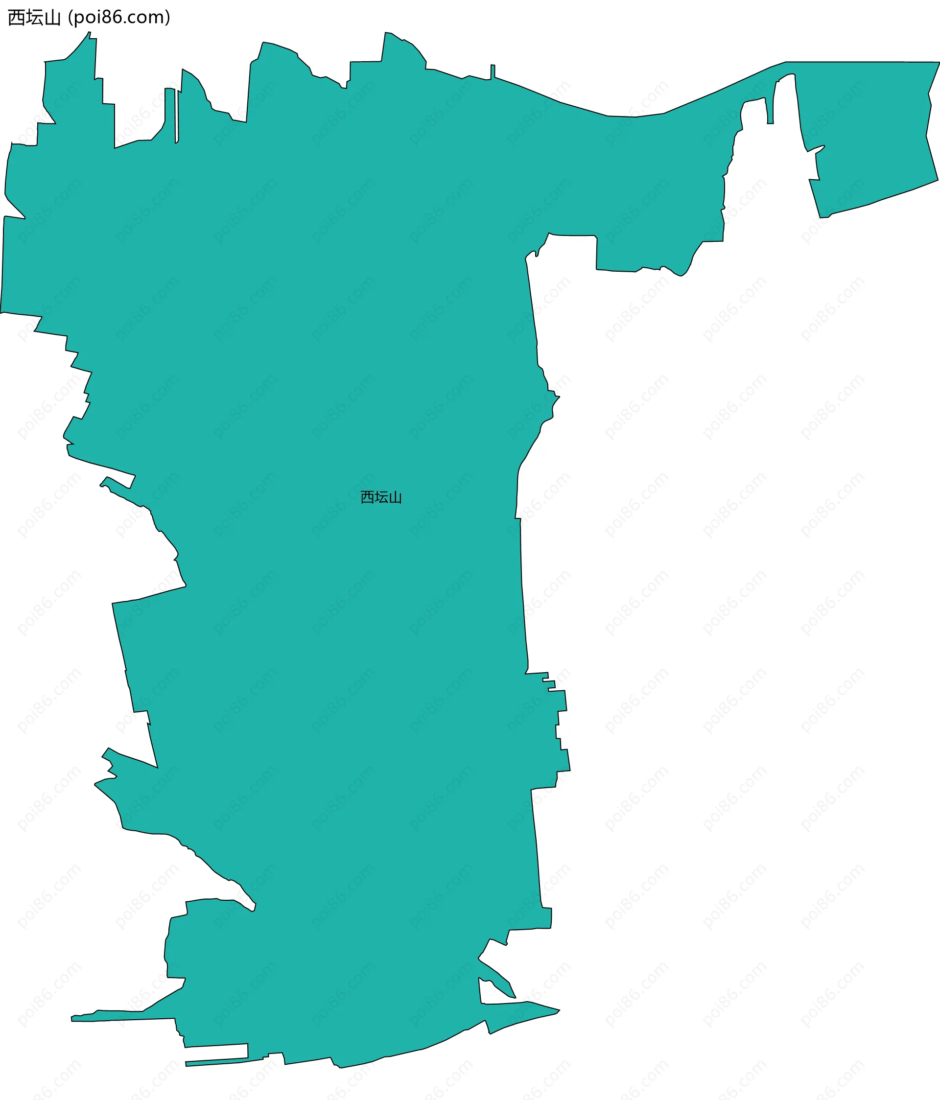 西坛山边界地图