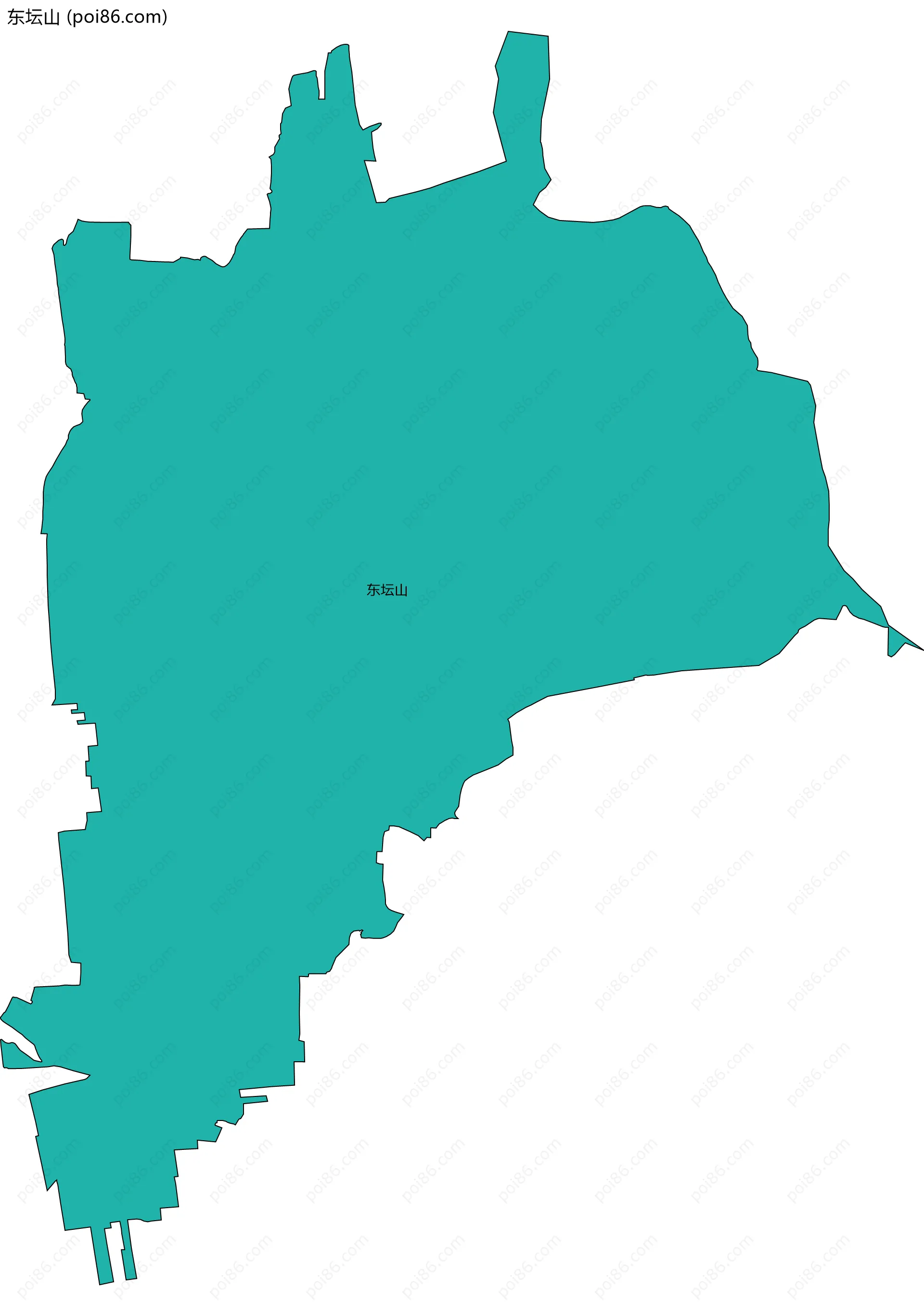 东坛山边界地图