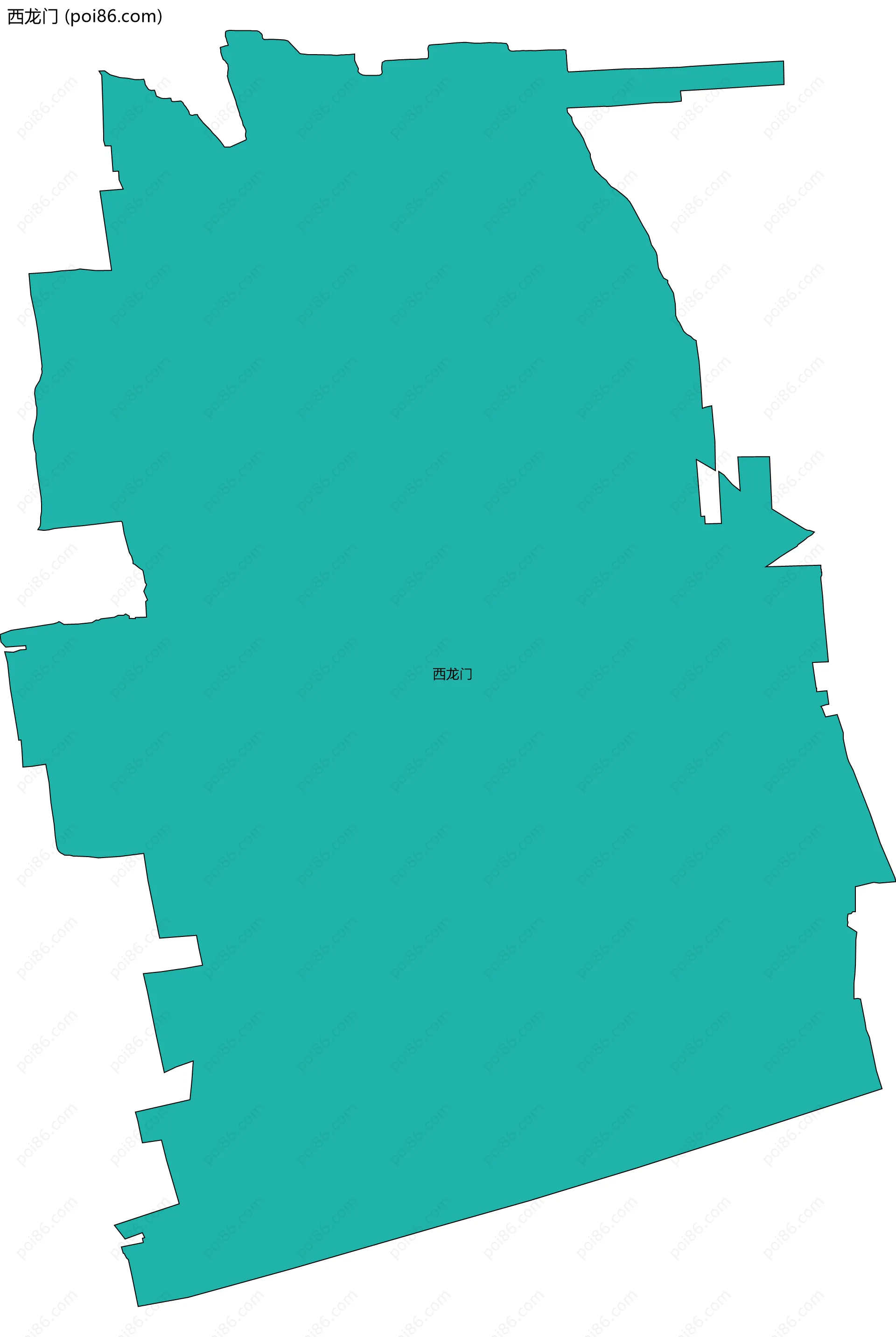 西龙门边界地图