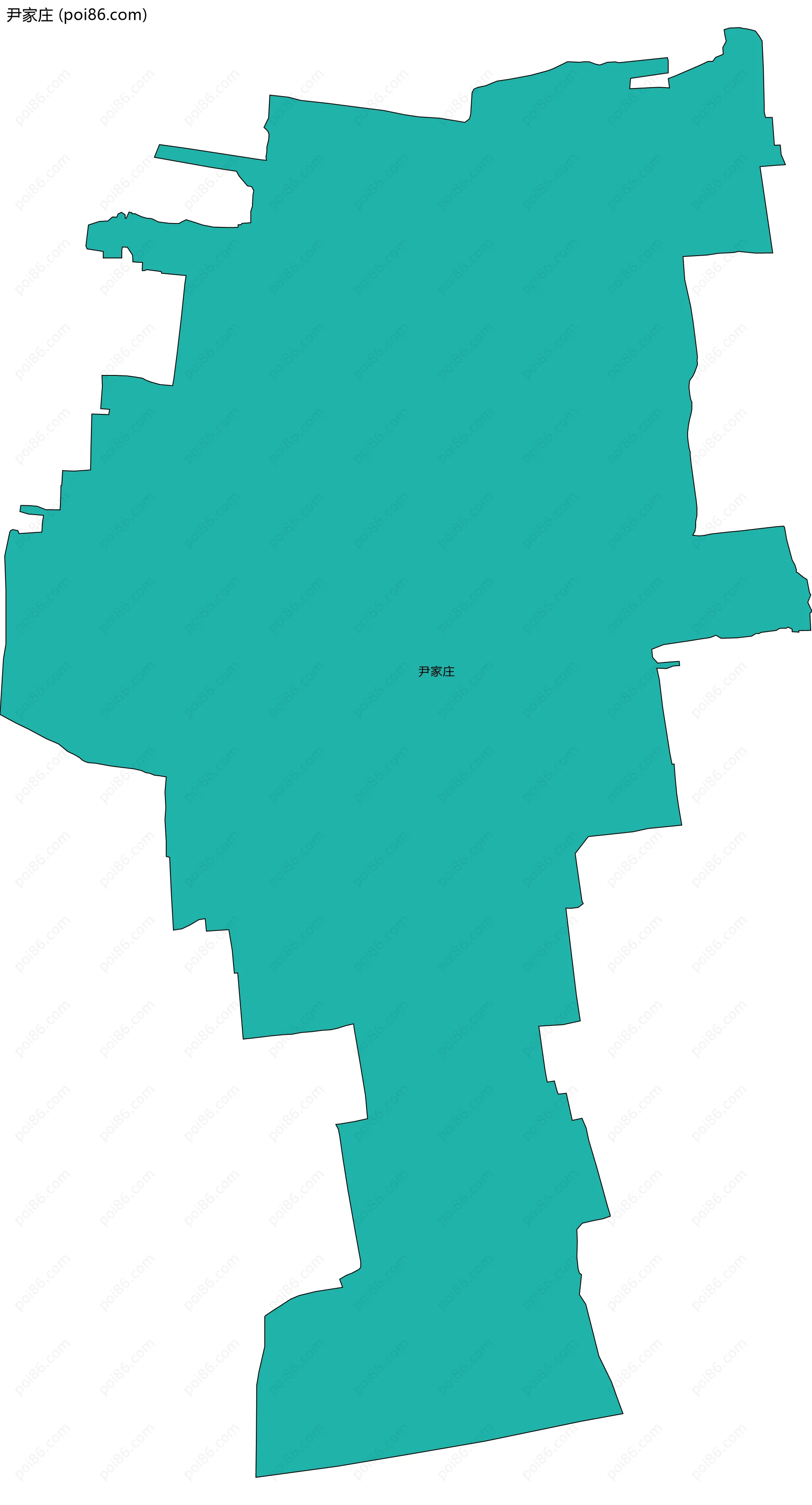 尹家庄边界地图