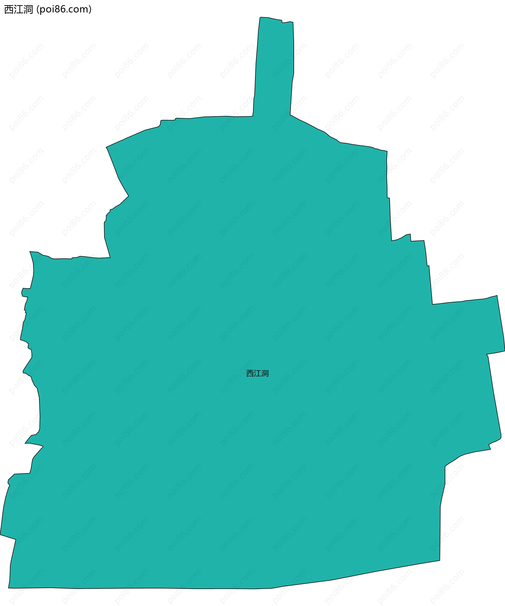 西江洞边界地图