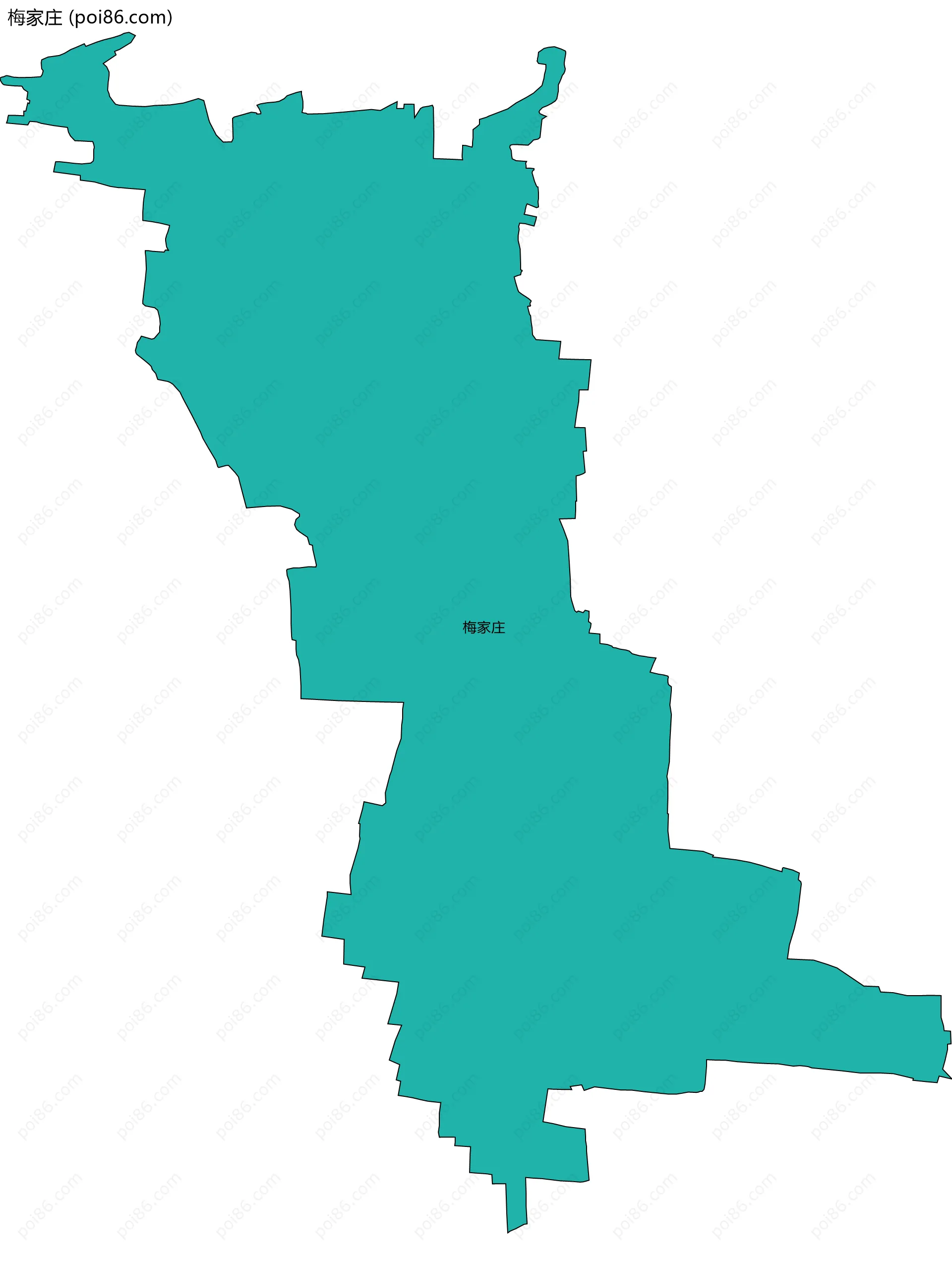 梅家庄边界地图