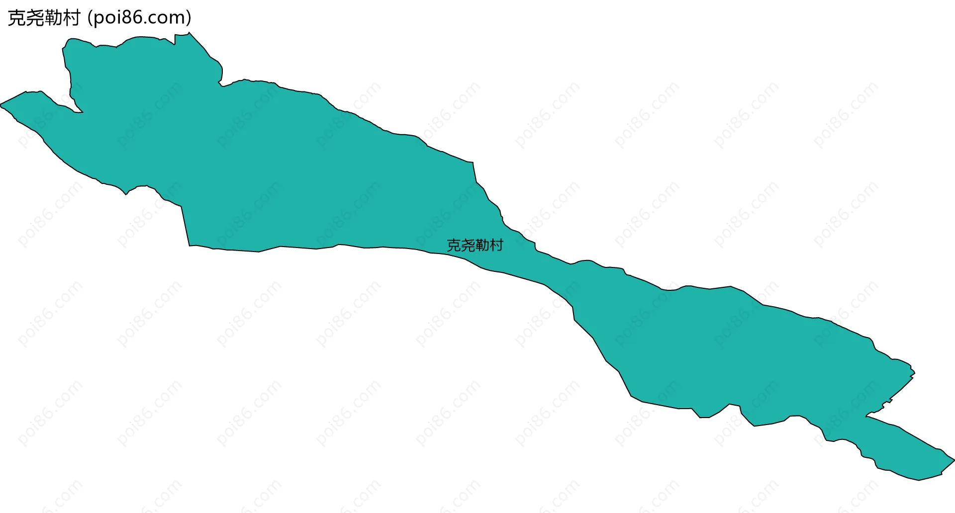 克尧勒村边界地图