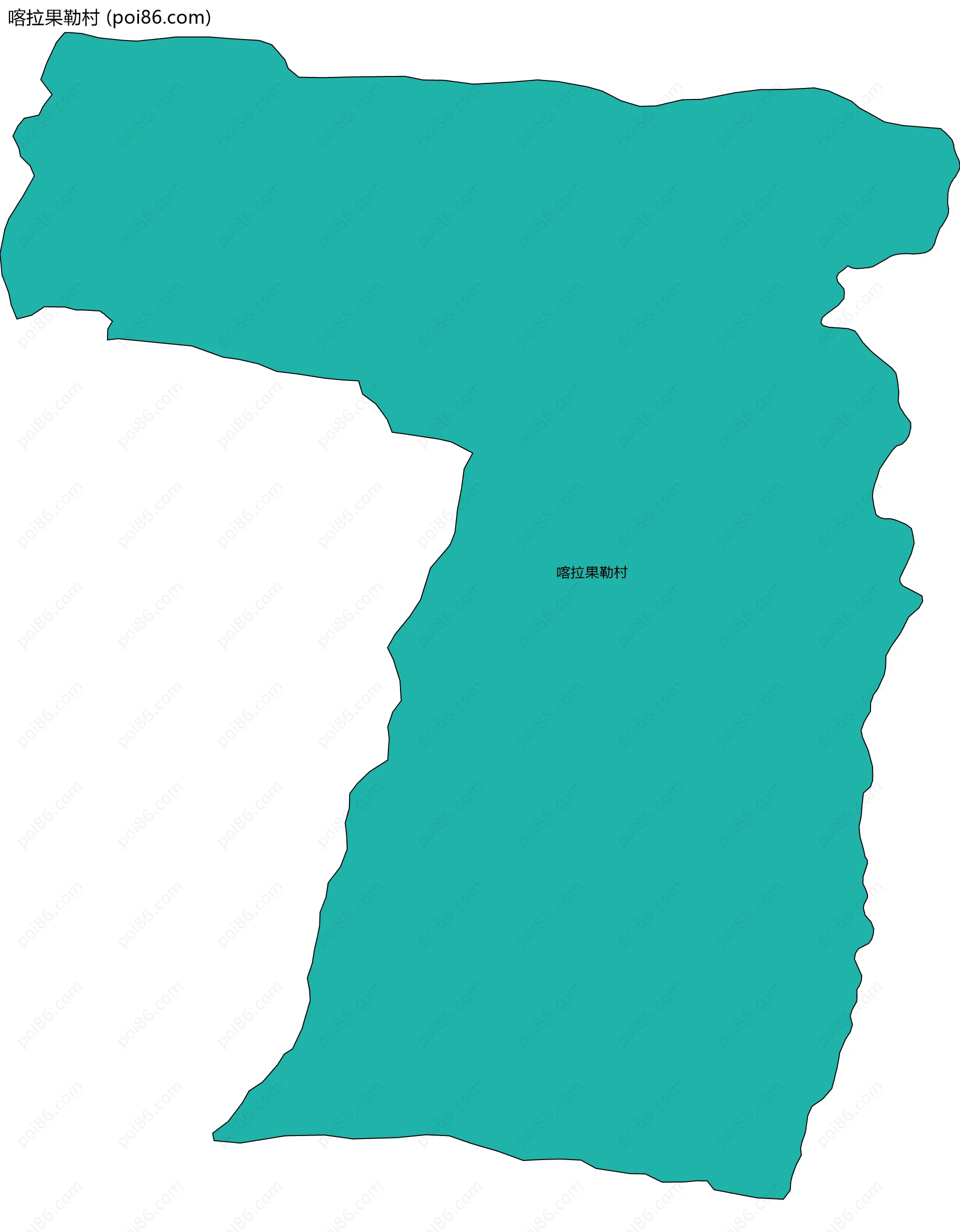 喀拉果勒村边界地图