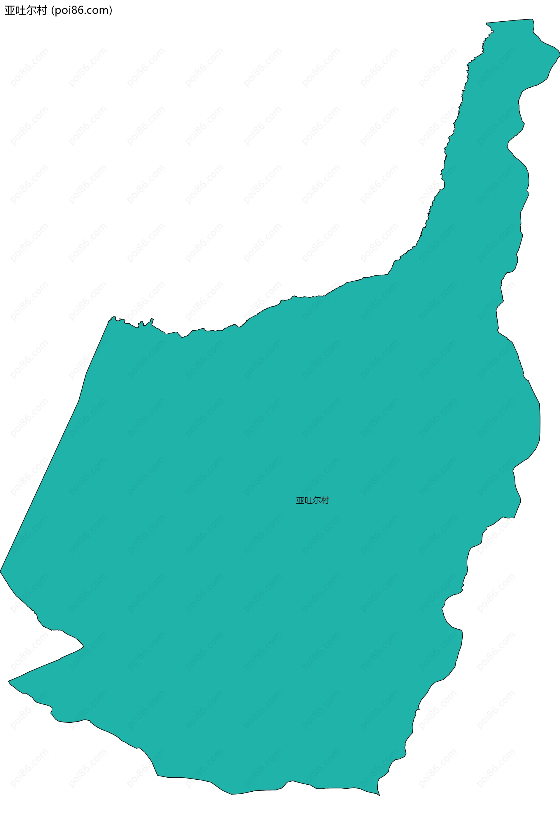 亚吐尔村边界地图