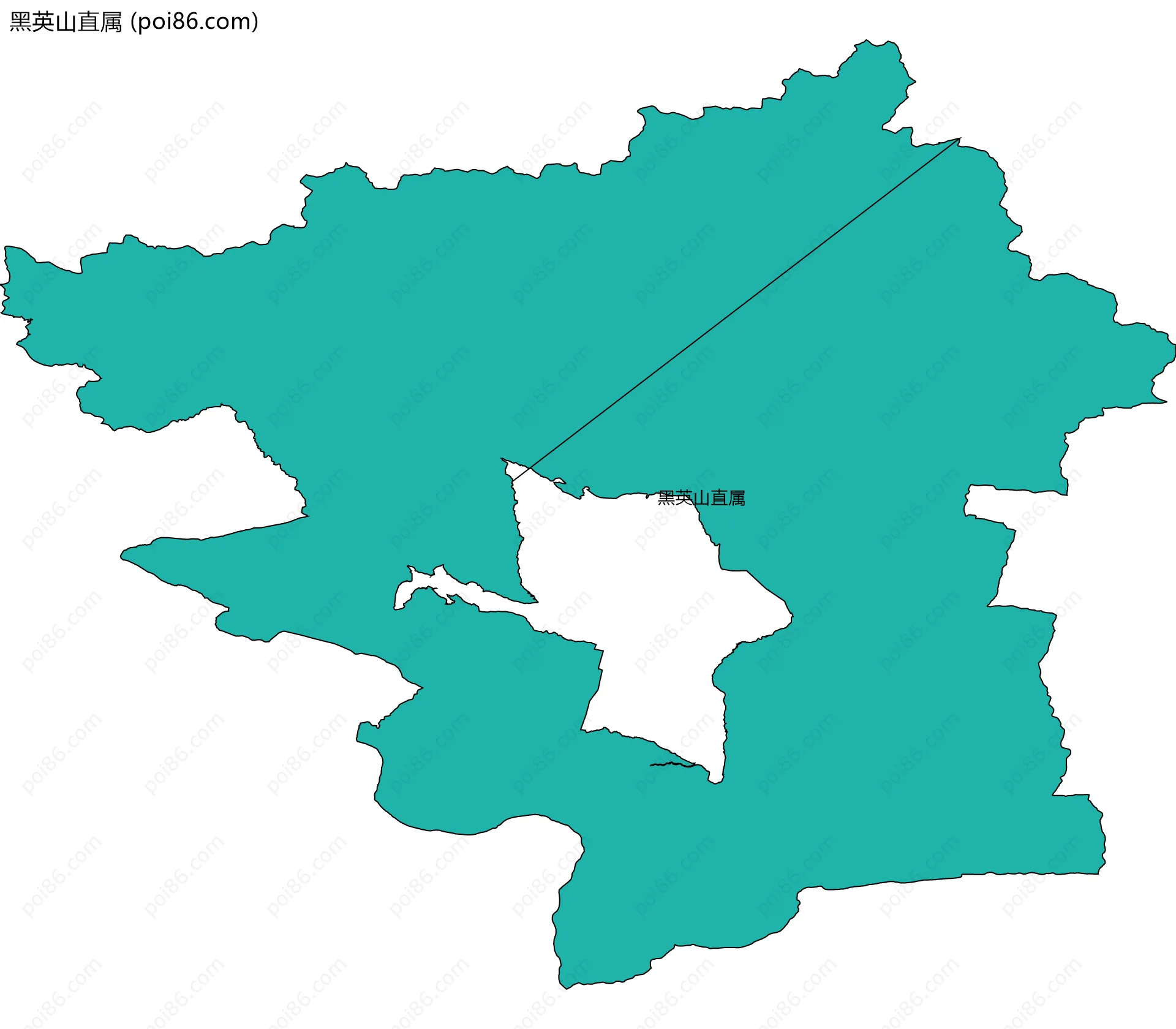 黑英山直属边界地图