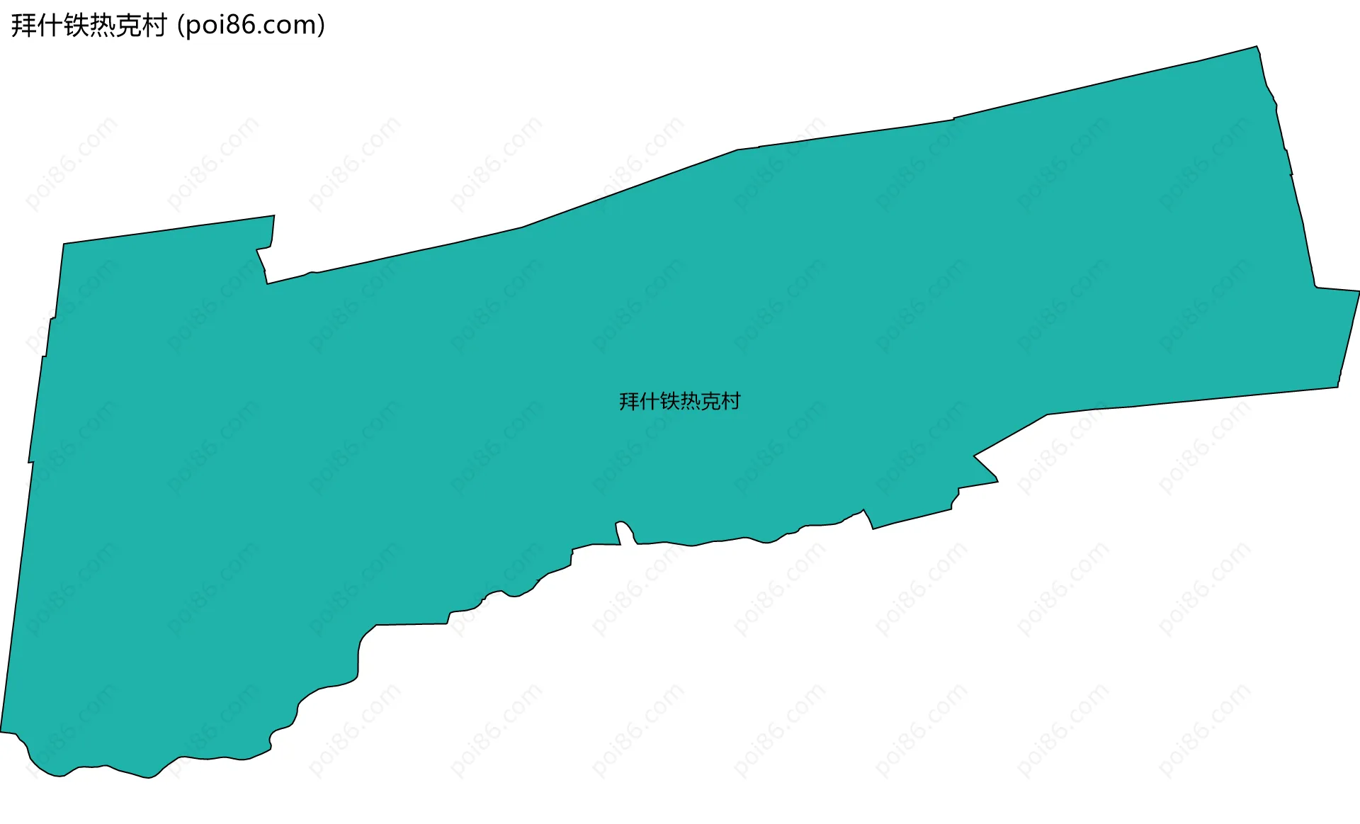 拜什铁热克村边界地图