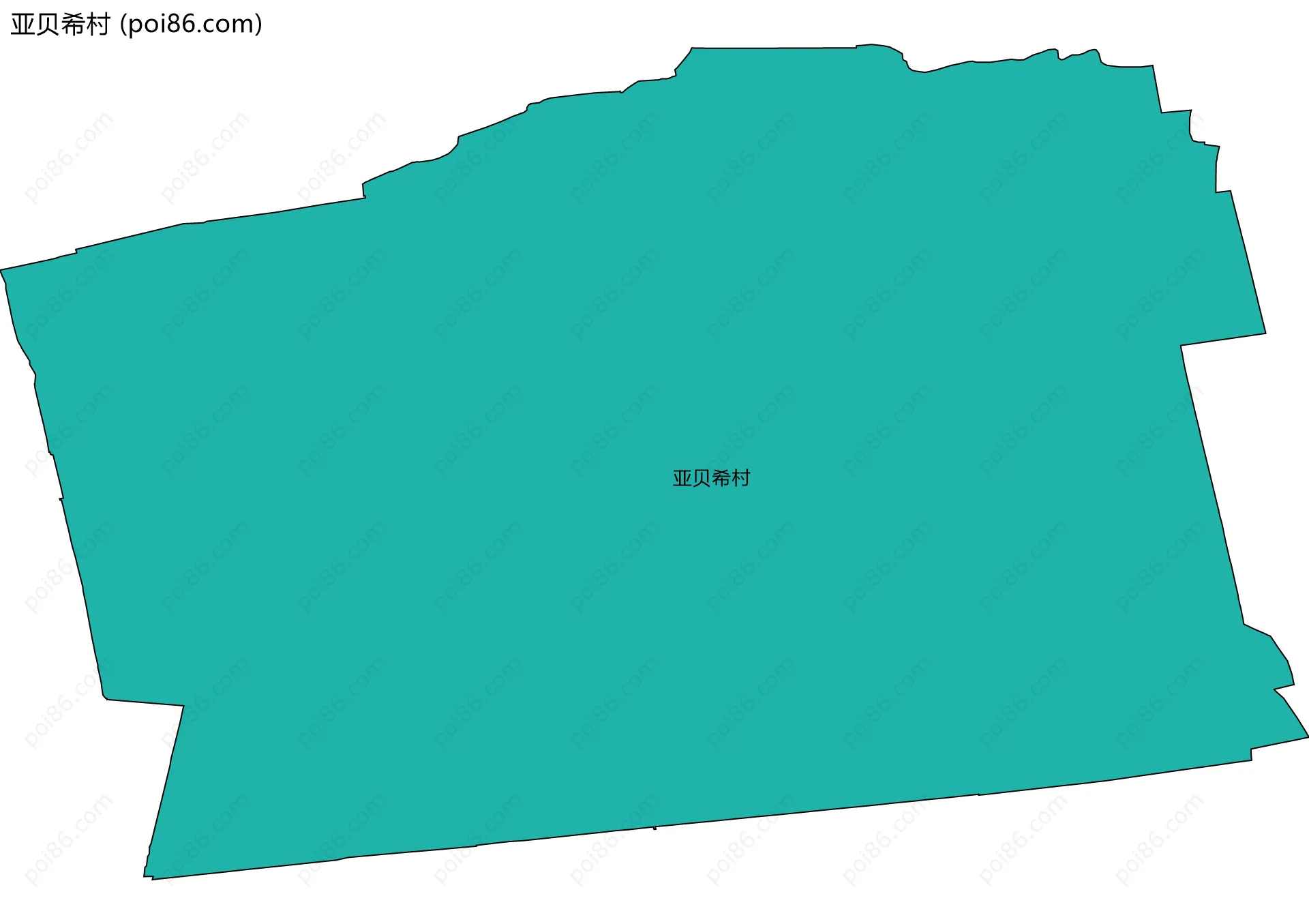 亚贝希村边界地图