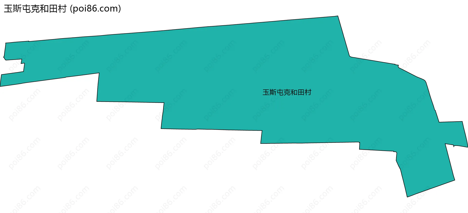 玉斯屯克和田村边界地图