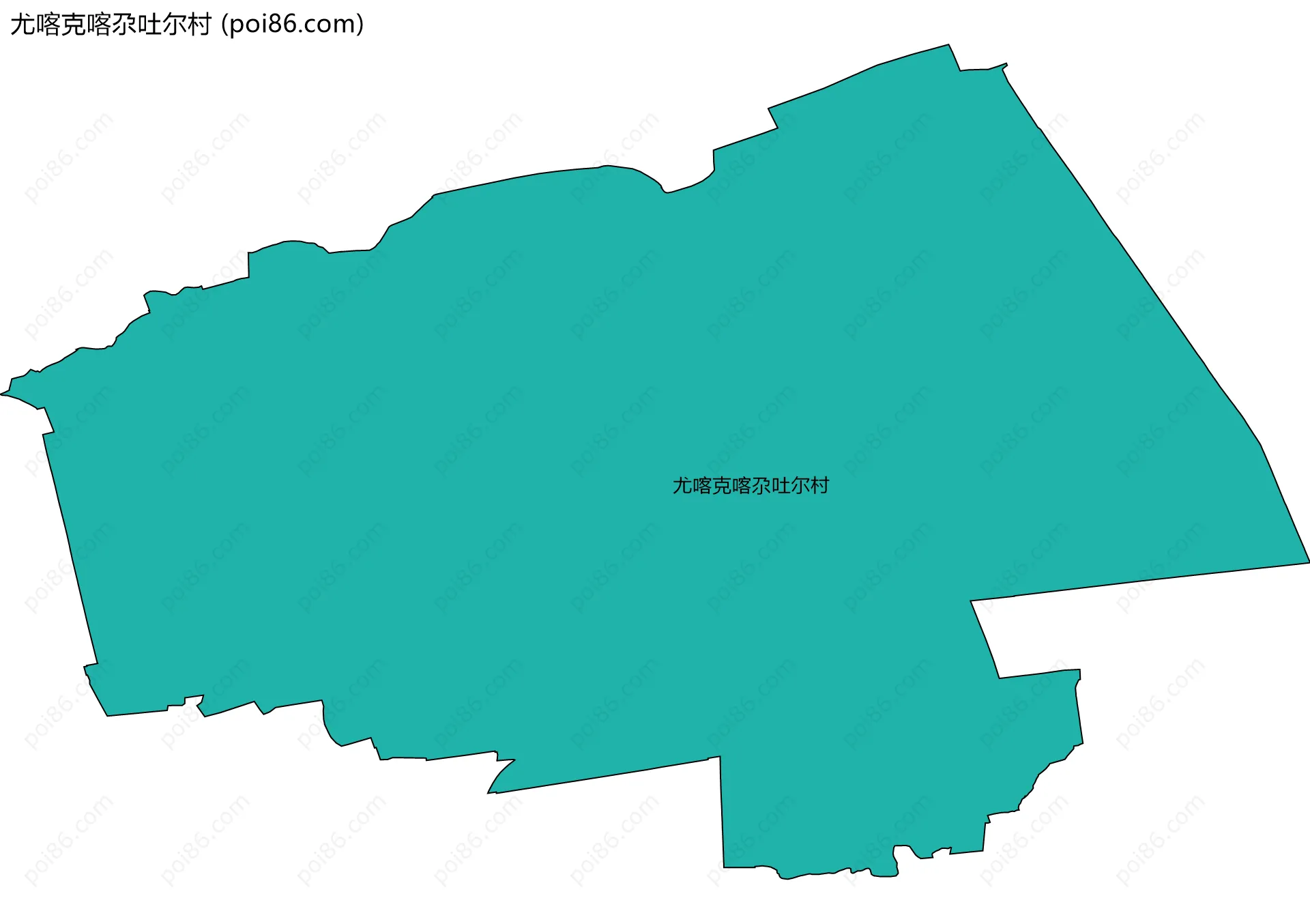 尤喀克喀尕吐尔村边界地图